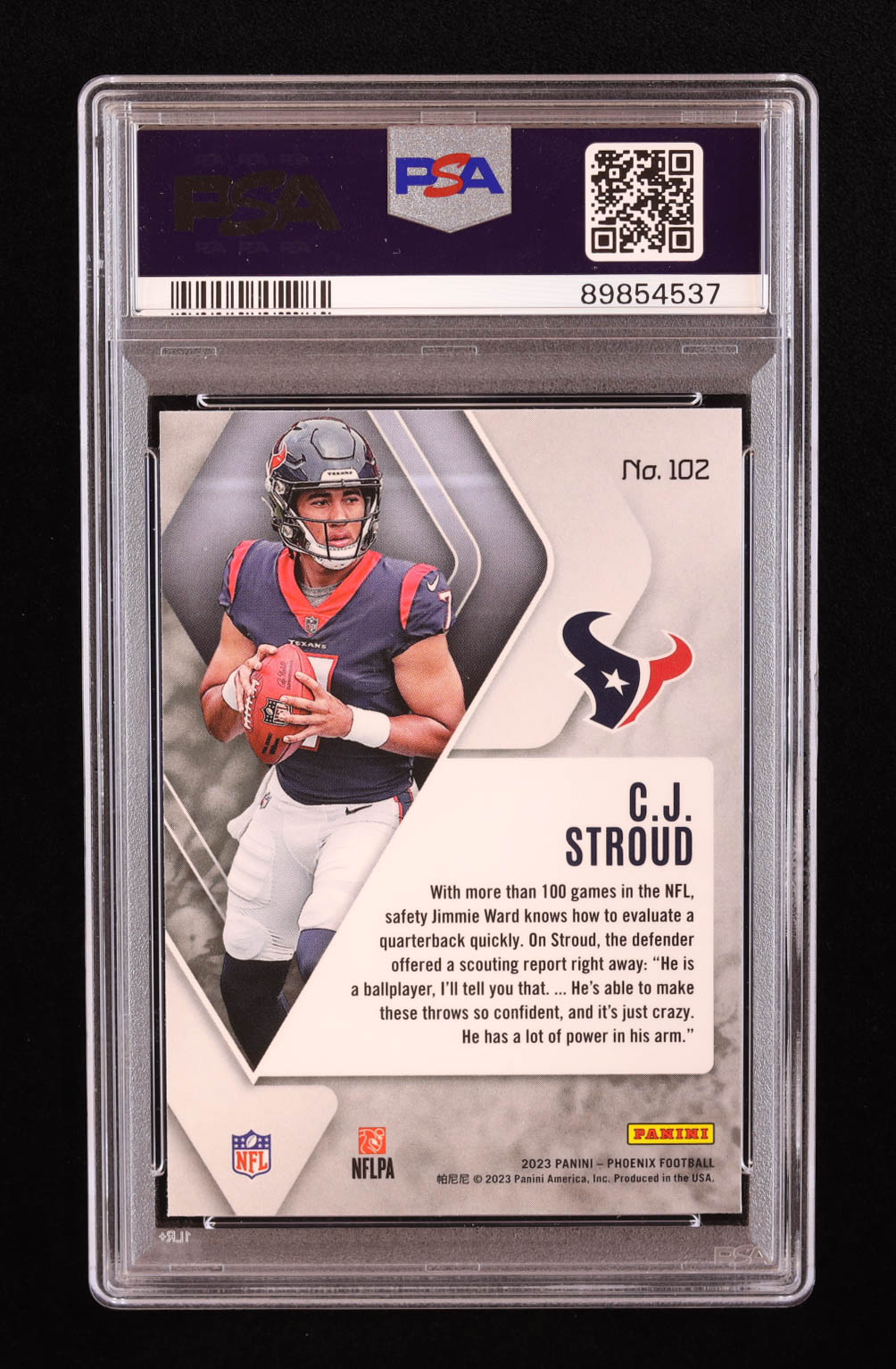 CJ Stroud 2023 Panini Phoenix #102 RC (PSA 10) at PristineAuction.com CJ Stroud 2023 Panini Phoenix #102 RC (PSA 10) at PristineAuction.com