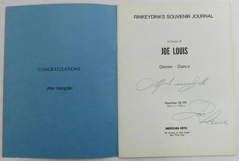 Muhammad Ali & Joe Louis Signed Program (JSA) at PristineAuction.com Muhammad Ali & Joe Louis Signed Program (JSA) at PristineAuction.com