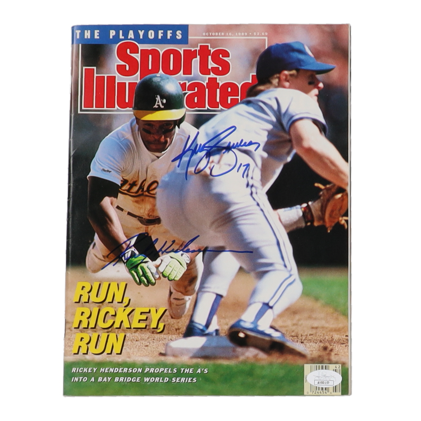 Rickey Henderson & Kelly Gruber Signed 1989 Sports Illustrated Magazine (JSA) at PristineAuction.com Rickey Henderson & Kelly Gruber Signed 1989 Sports Illustrated Magazine (JSA) at PristineAuction.com