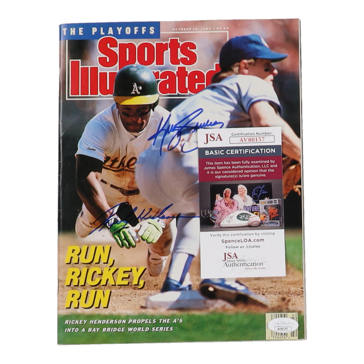 Rickey Henderson & Kelly Gruber Signed 1989 Sports Illustrated Magazine (JSA) at PristineAuction.com Rickey Henderson & Kelly Gruber Signed 1989 Sports Illustrated Magazine (JSA) at PristineAuction.com