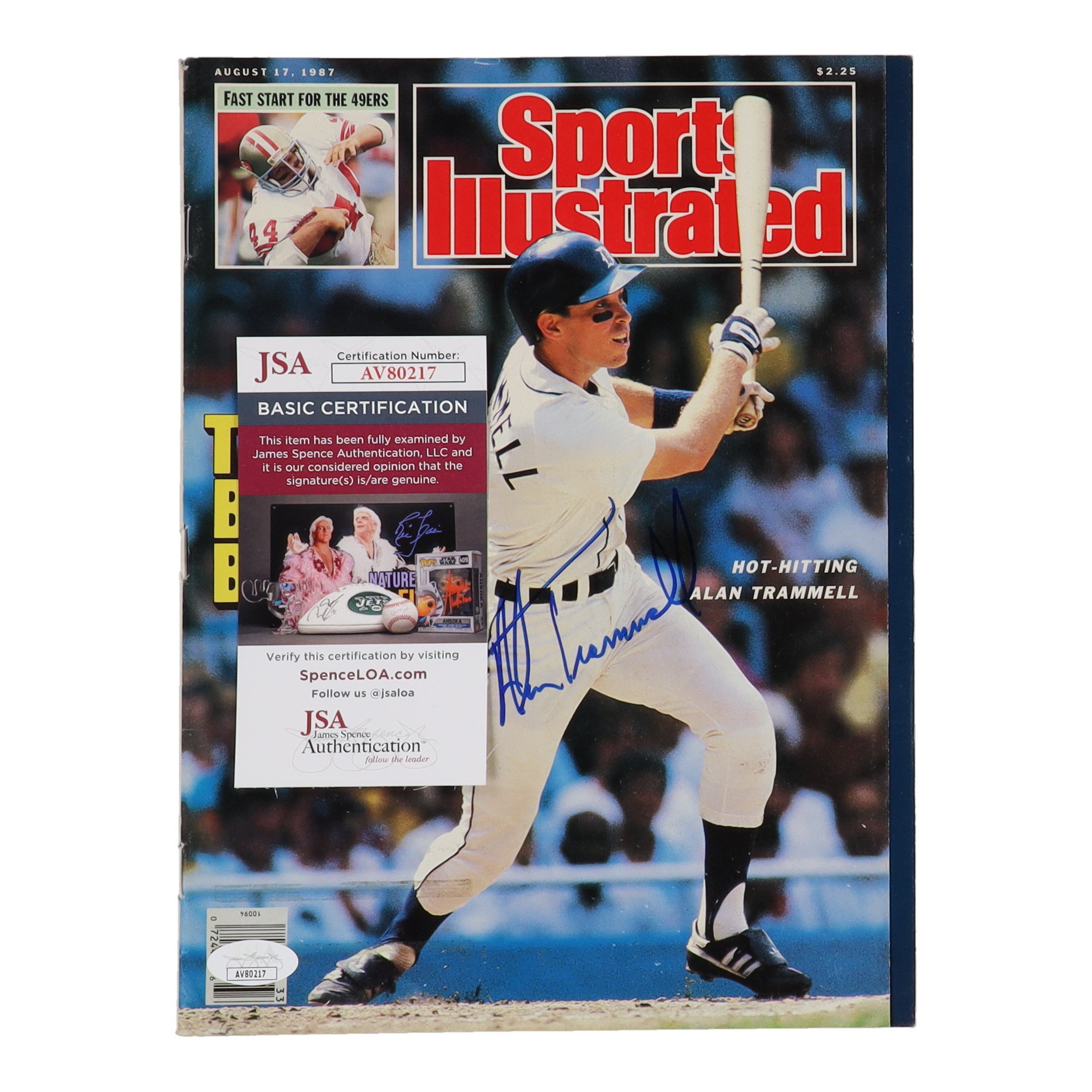 Alan Trammell Signed 1987 Sports Illustrated Magazine (JSA) at PristineAuction.com Alan Trammell Signed 1987 Sports Illustrated Magazine (JSA) at PristineAuction.com