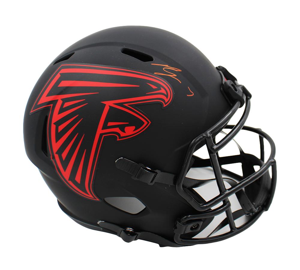 Bijan Robinson Signed Falcons Full-Size Eclipse Alternate Speed Helmet (Radtke) at PristineAuction.com Bijan Robinson Signed Falcons Full-Size Eclipse Alternate Speed Helmet (Radtke) at PristineAuction.com