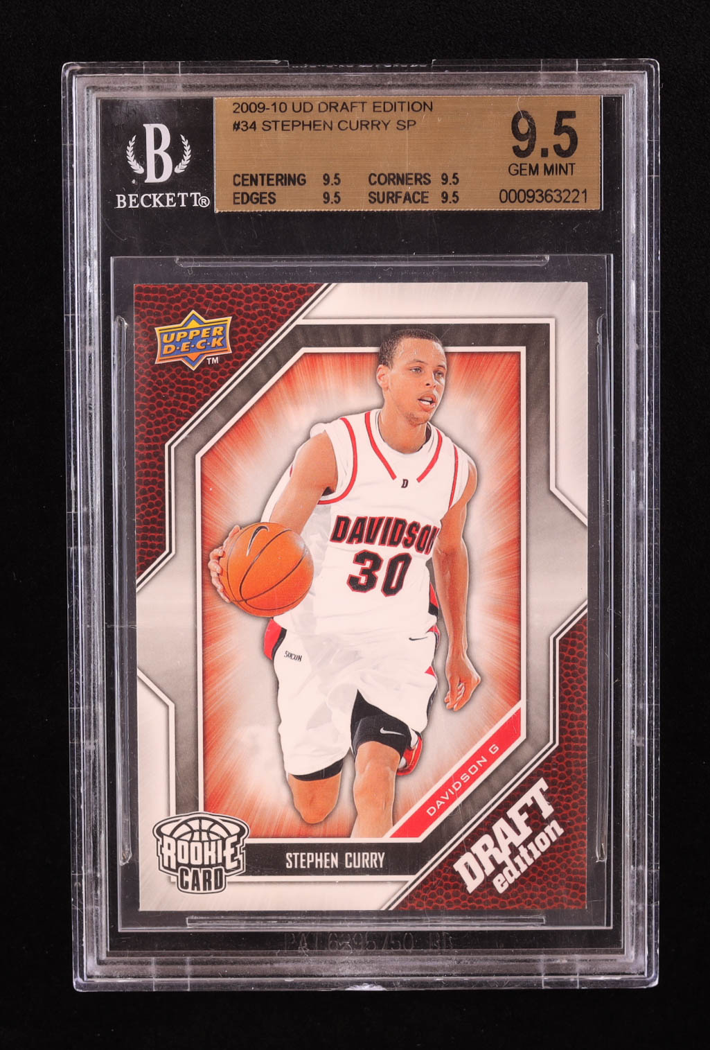 Stephen Curry 2009-10 Upper Deck Draft Edition #34 SP RC (BGS 9.5) at PristineAuction.com Stephen Curry 2009-10 Upper Deck Draft Edition #34 SP RC (BGS 9.5) at PristineAuction.com