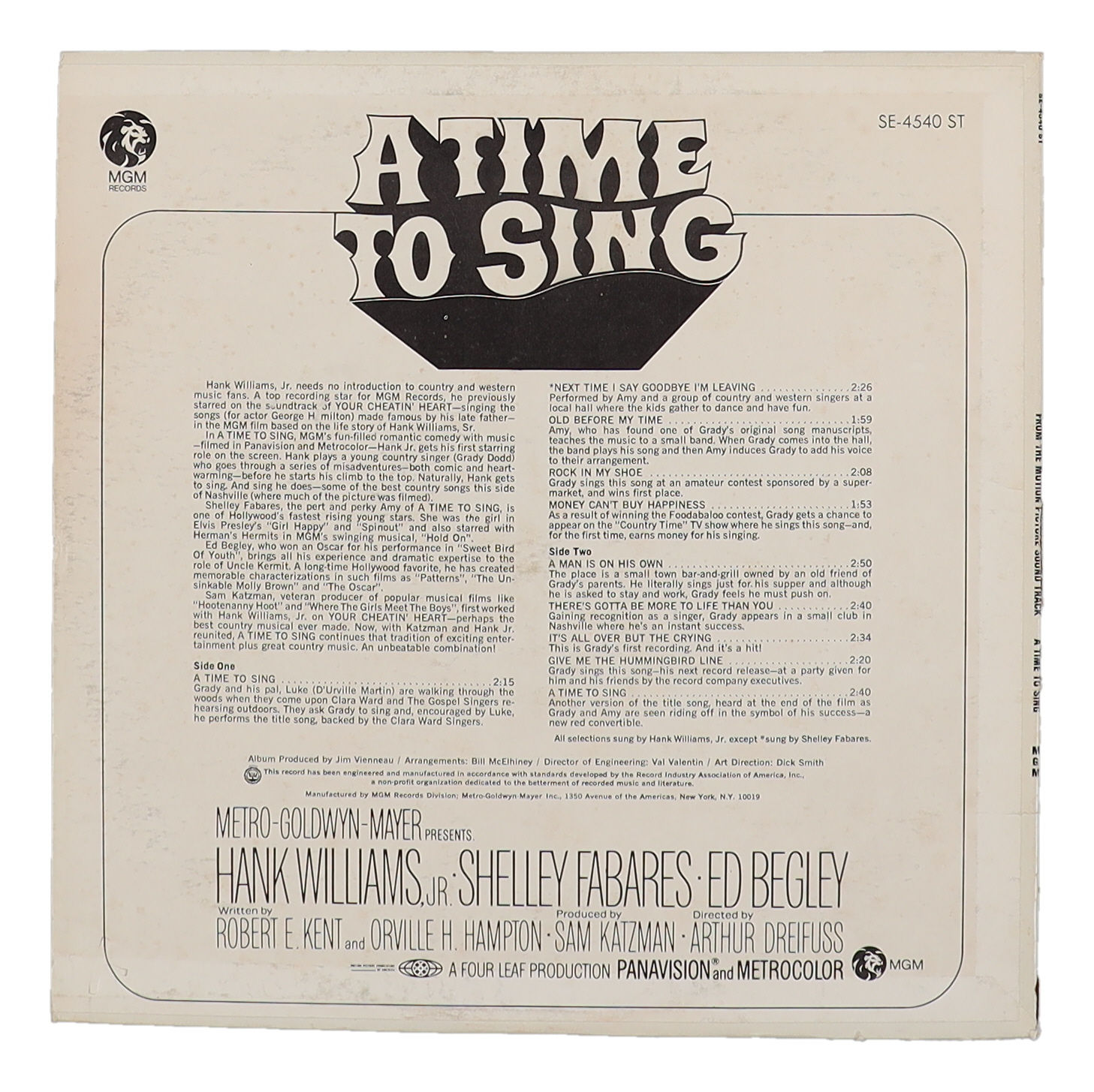 Hank Williams Jr. Signed "A Time to Sing" Movie Soundtrack Vinyl Record Album (PSA) at PristineAuction.com Hank Williams Jr. Signed "A Time to Sing" Movie Soundtrack Vinyl Record Album (PSA) at PristineAuction.com