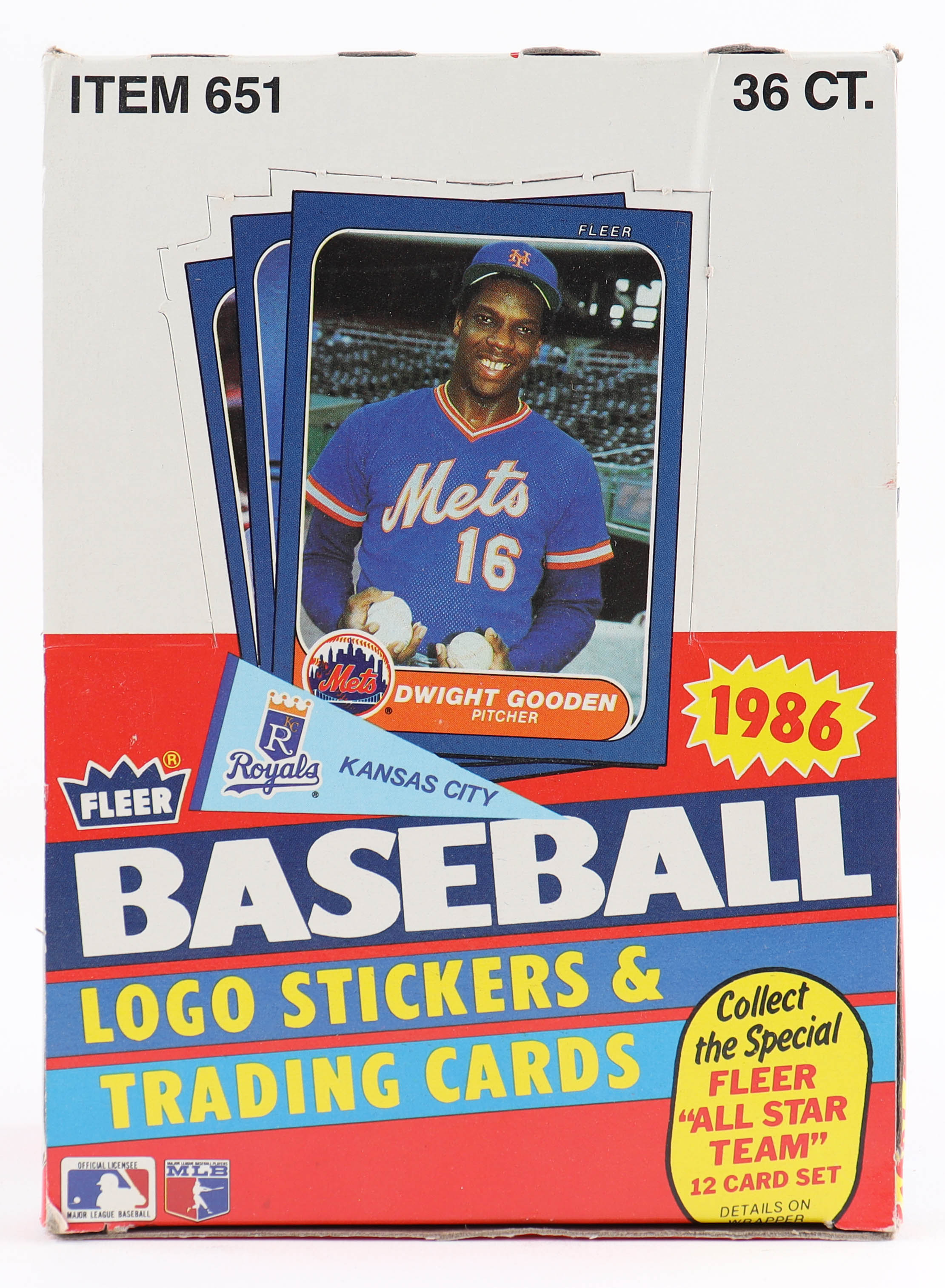1986 Fleer Baseball Wax Box with (36) Packs at PristineAuction.com 1986 Fleer Baseball Wax Box with (36) Packs at PristineAuction.com
