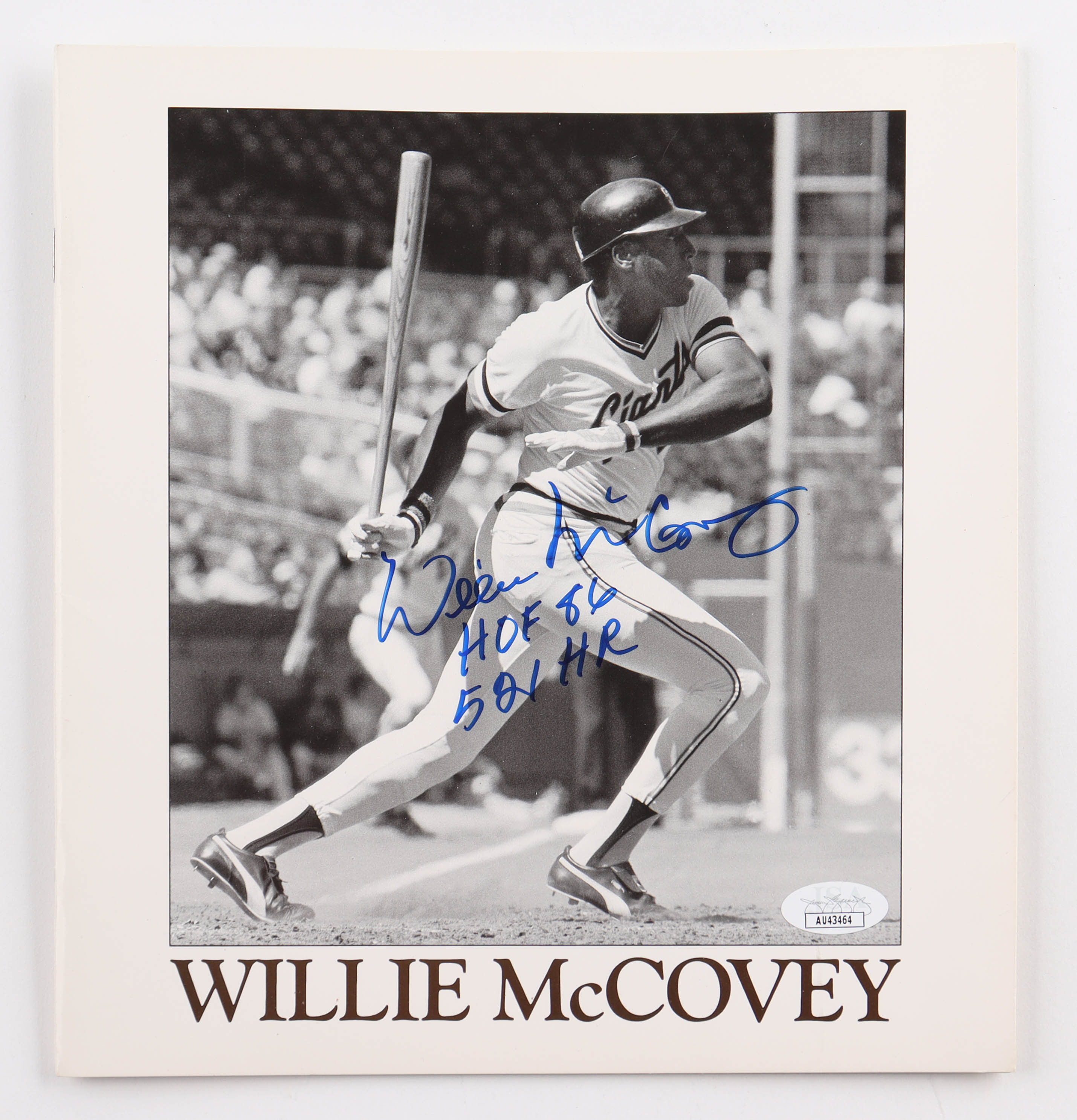 Willie McCovey Signed "Willie McCovey" Softcover Book Inscribed "HOF 86" & "521 HR" (JSA) at PristineAuction.com Willie McCovey Signed "Willie McCovey" Softcover Book Inscribed "HOF 86" & "521 HR" (JSA) at PristineAuction.com
