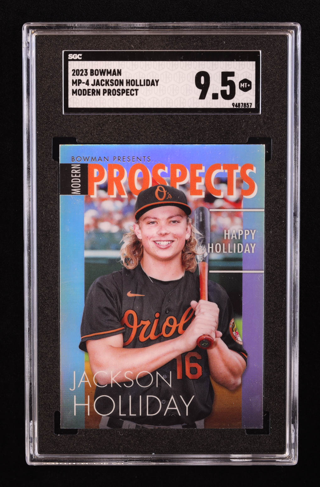 Jackson Holliday 2023 Bowman Chrome Modern Prospect #MP4 RC (SGC 9.5) at PristineAuction.com Jackson Holliday 2023 Bowman Chrome Modern Prospect #MP4 RC (SGC 9.5) at PristineAuction.com
