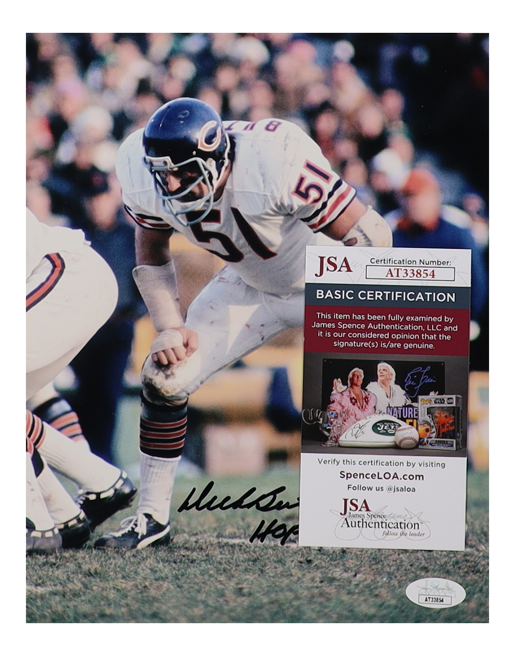 Dick Butkus Signed Bears 8x10 Photo Inscribed "HOF 79" (JSA) at PristineAuction.com Dick Butkus Signed Bears 8x10 Photo Inscribed "HOF 79" (JSA) at PristineAuction.com