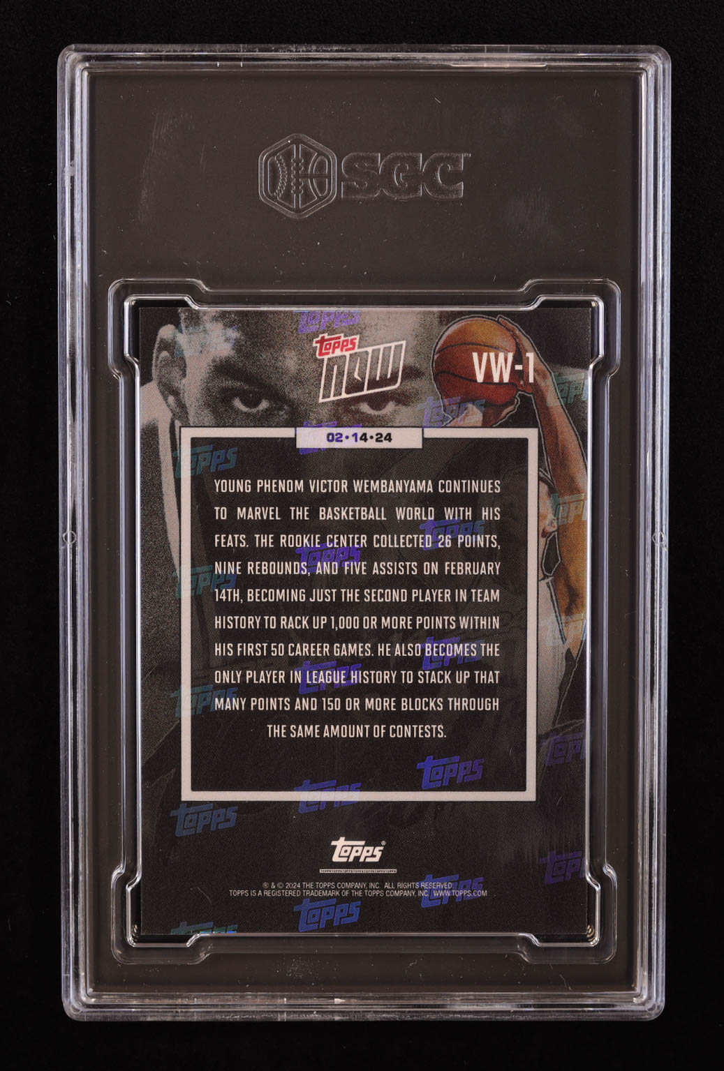 Victor Wembanyama 2023-24 Topps Now Victor Wembanyama #VW1 RC (SGC 9.5) at PristineAuction.com Victor Wembanyama 2023-24 Topps Now Victor Wembanyama #VW1 RC (SGC 9.5) at PristineAuction.com