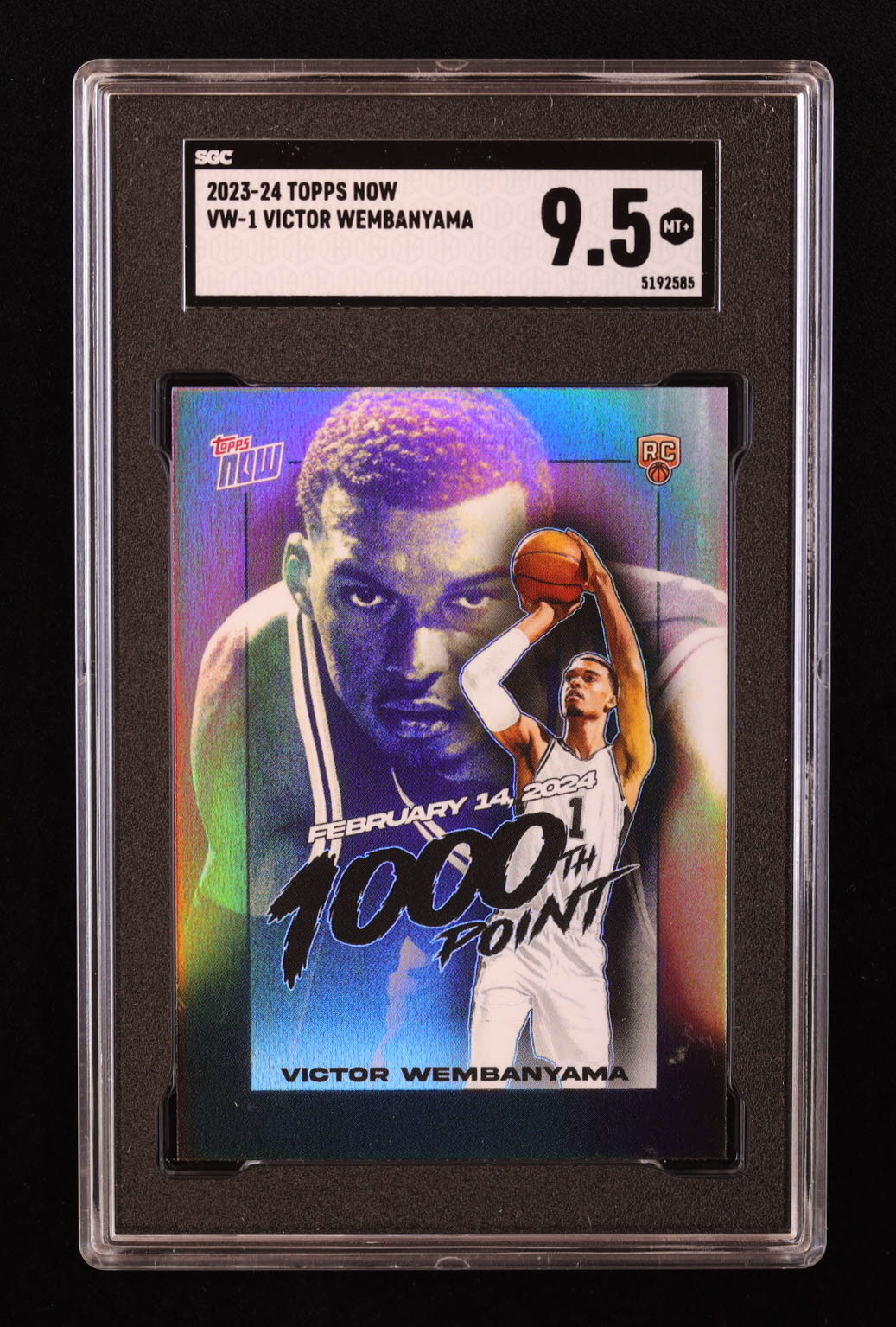 Victor Wembanyama 2023-24 Topps Now Victor Wembanyama #VW1 RC (SGC 9.5) at PristineAuction.com Victor Wembanyama 2023-24 Topps Now Victor Wembanyama #VW1 RC (SGC 9.5) at PristineAuction.com