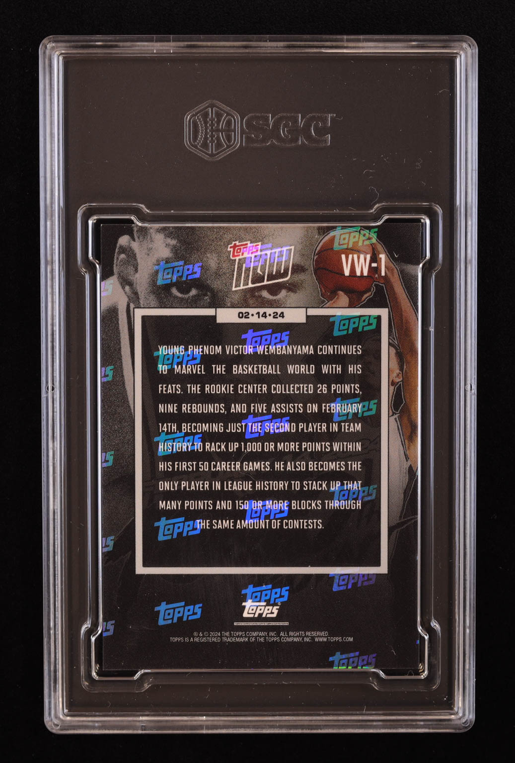 Victor Wembanyama 2023-24 Topps Now Victor Wembanyama #VW1 RC (SGC 9.5) at PristineAuction.com Victor Wembanyama 2023-24 Topps Now Victor Wembanyama #VW1 RC (SGC 9.5) at PristineAuction.com