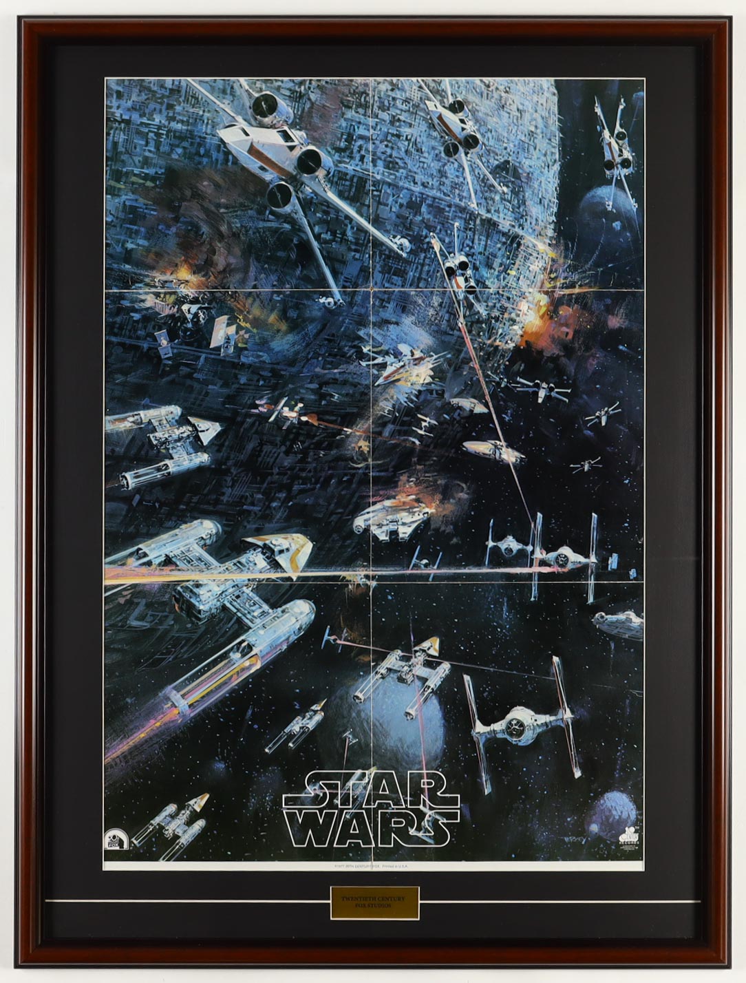 1977 "Star Wars" Custom Framed Movie Poster Display at PristineAuction.com 1977 "Star Wars" Custom Framed Movie Poster Display at PristineAuction.com