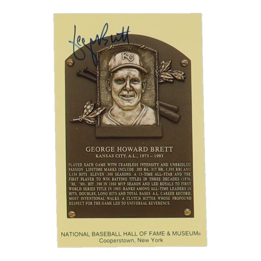 George Brett Signed Hall of Fame Postcard (JSA) at PristineAuction.com George Brett Signed Hall of Fame Postcard (JSA) at PristineAuction.com