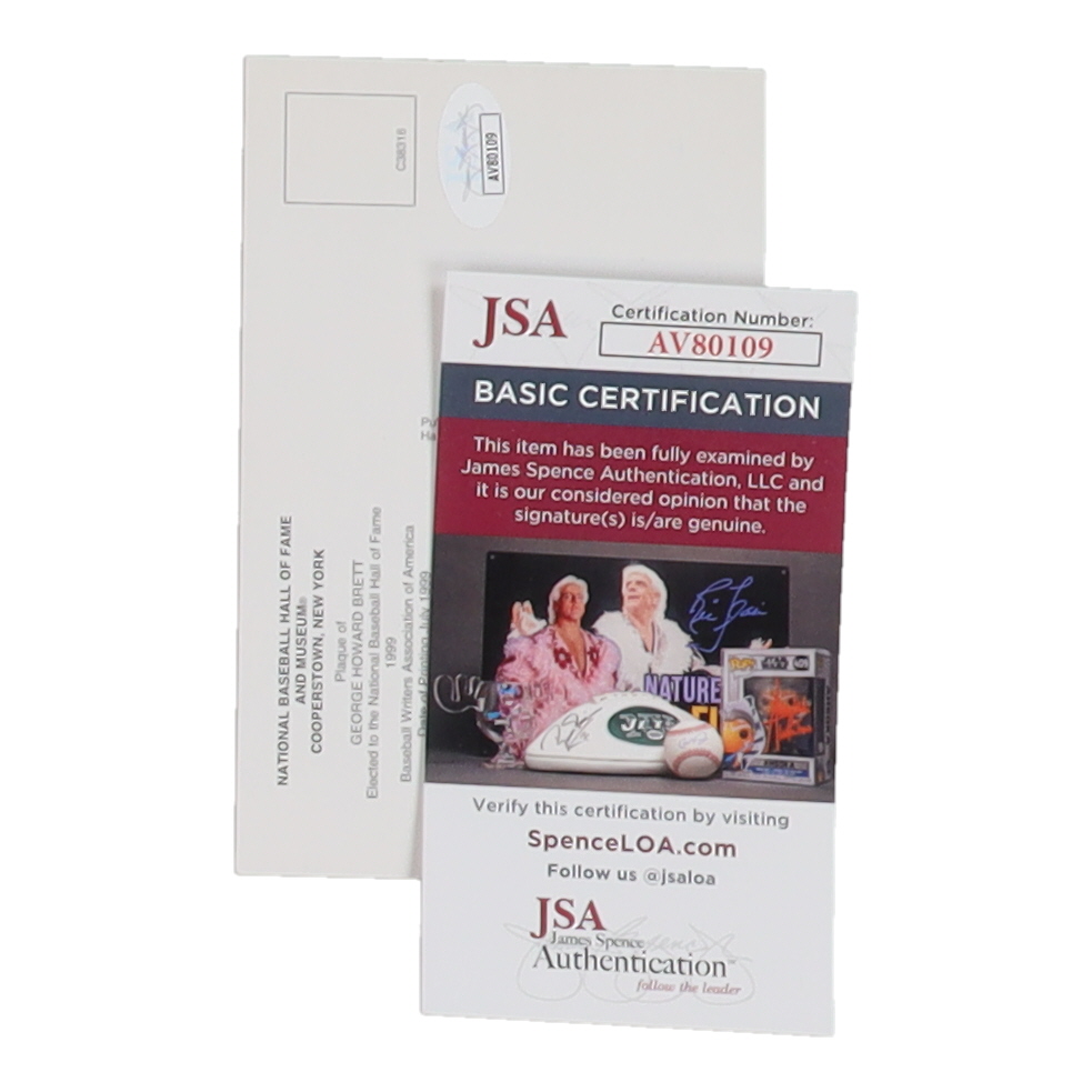 George Brett Signed Hall of Fame Postcard (JSA) at PristineAuction.com George Brett Signed Hall of Fame Postcard (JSA) at PristineAuction.com