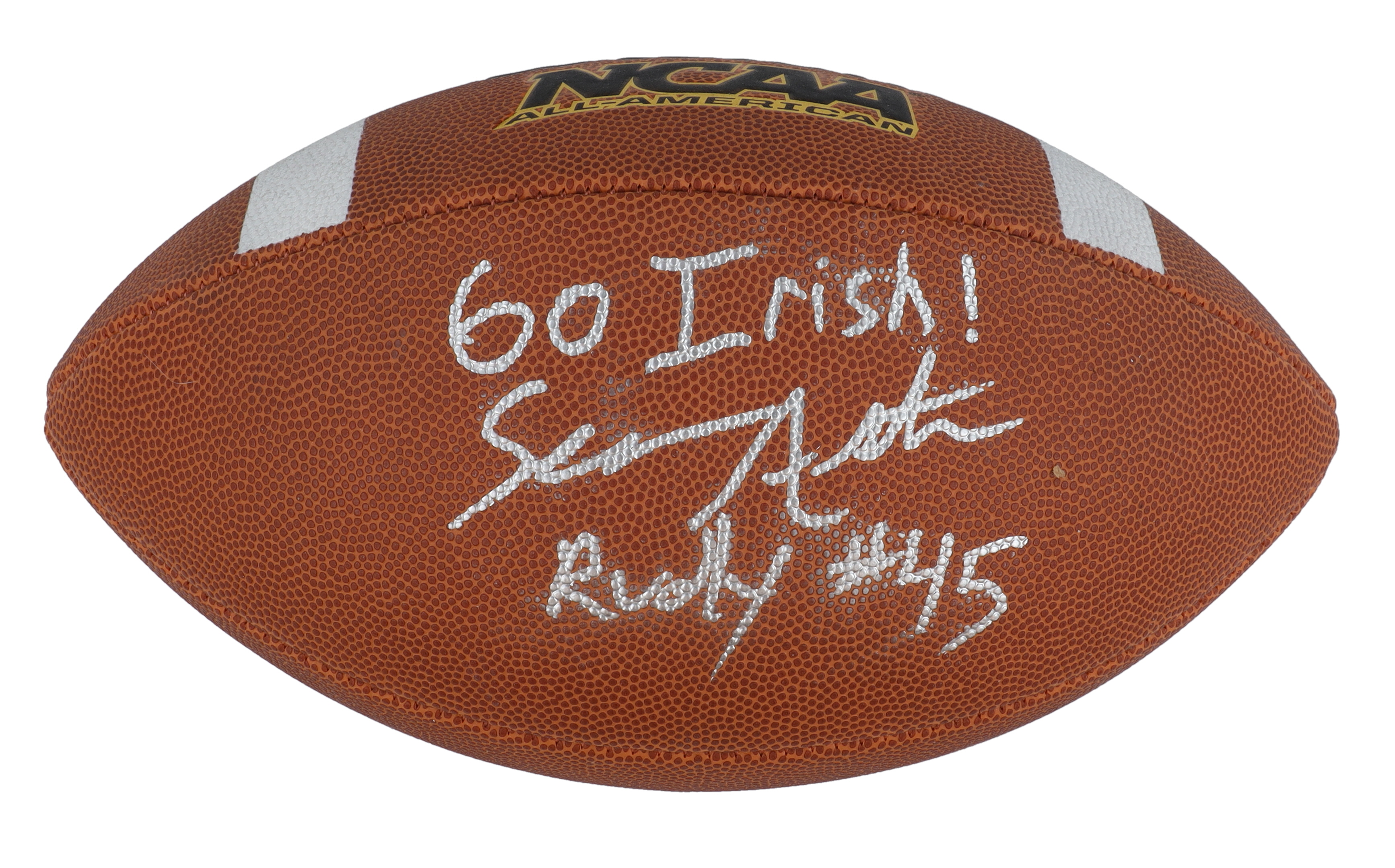 Sean Astin Signed NCAA Football Inscribed "Rudy #45" & "Go Irish!" (Beckett) at PristineAuction.com Sean Astin Signed NCAA Football Inscribed "Rudy #45" & "Go Irish!" (Beckett) at PristineAuction.com
