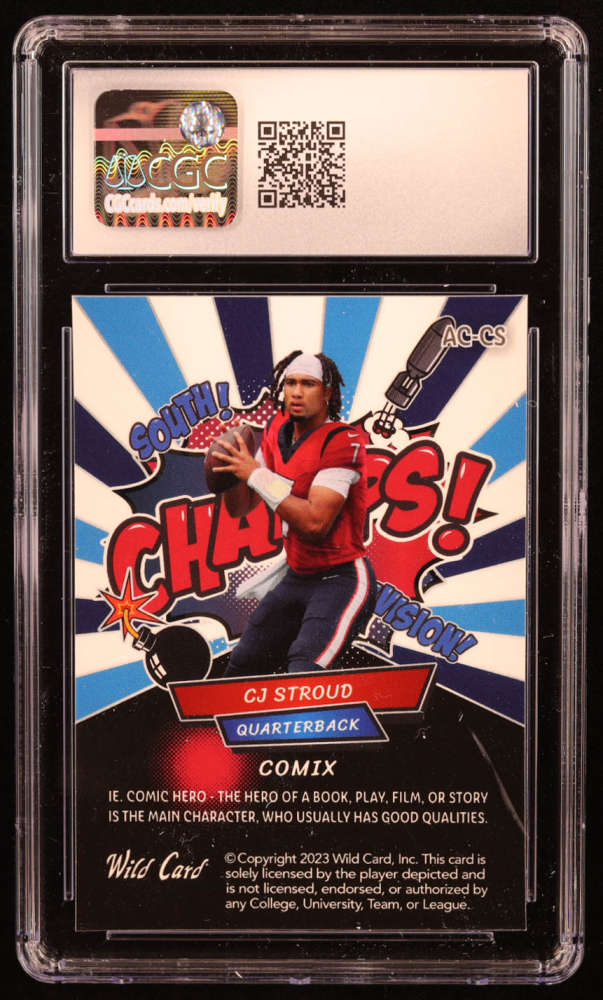 CJ STROUD 2023 Wild Card Alumination Comix Rookie Bang #/50 Houston