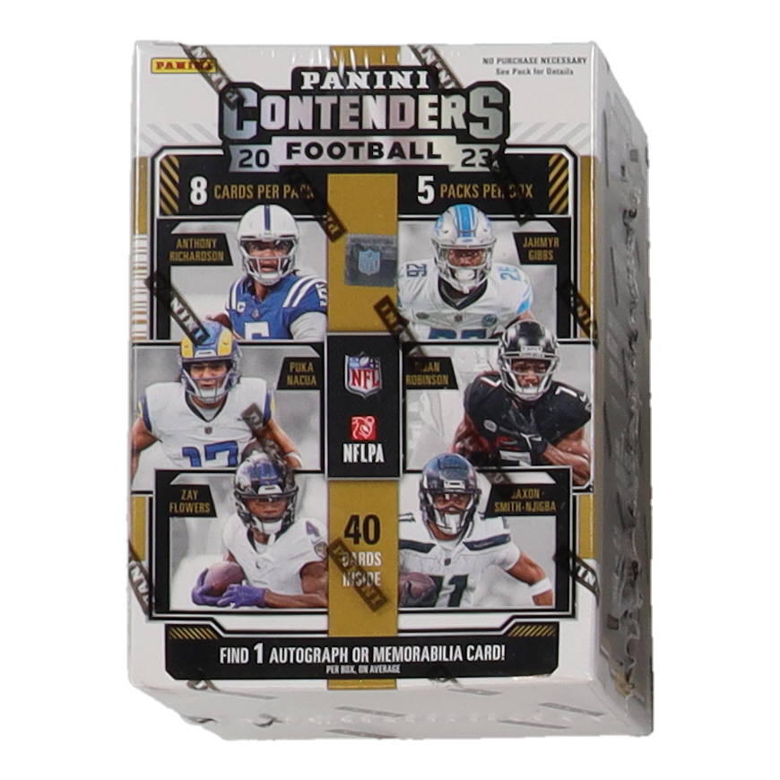 2023 Panini Contenders Football Blaster Box With (5) Packs at PristineAuction.com 2023 Panini Contenders Football Blaster Box With (5) Packs at PristineAuction.com
