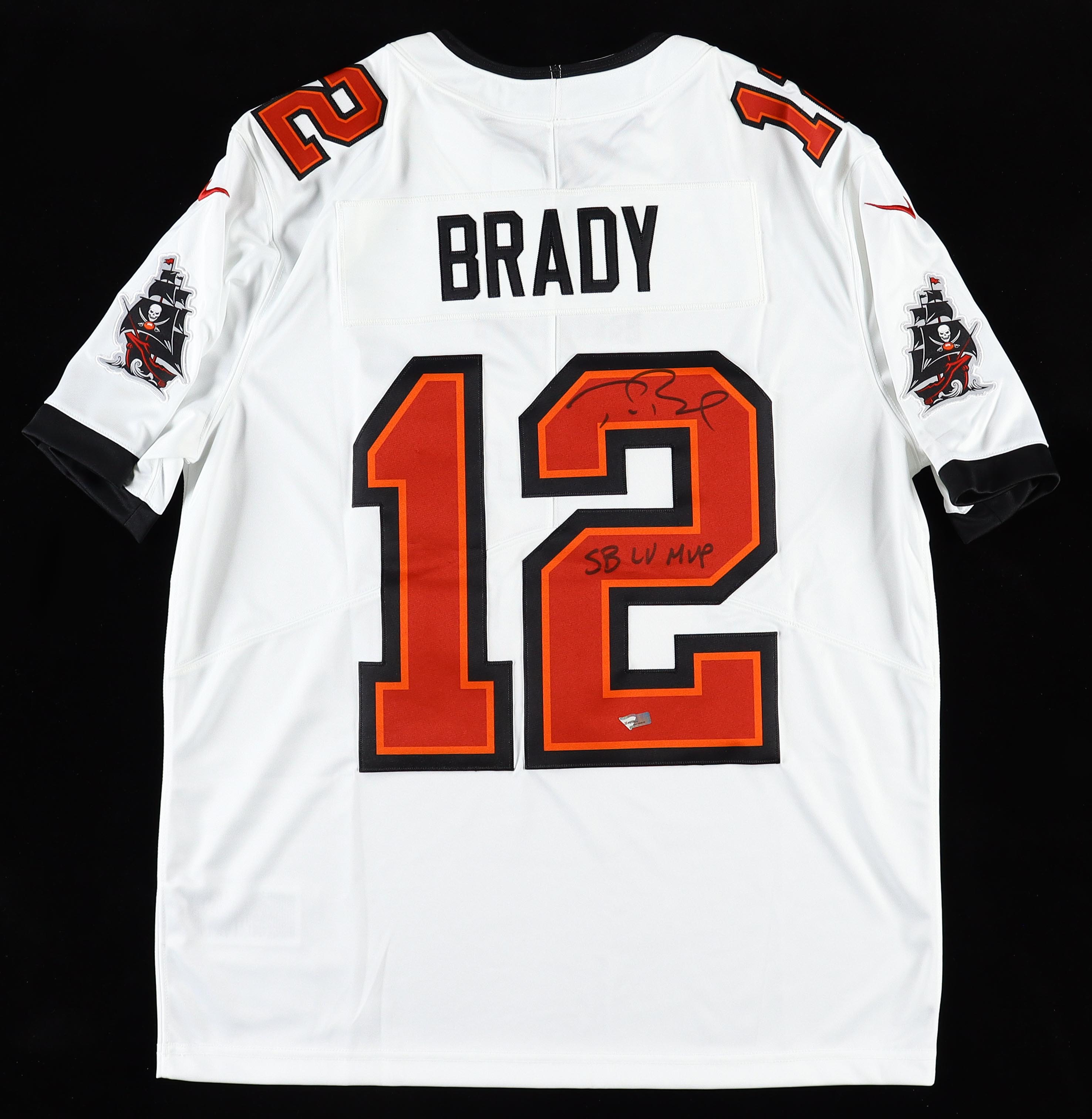 Tom Brady Signed Authentic Nike Limited Buccaneers Jersey Inscribed "SB LV MVP" (Fanatics) at PristineAuction.com Tom Brady Signed Authentic Nike Limited Buccaneers Jersey Inscribed "SB LV MVP" (Fanatics) at PristineAuction.com