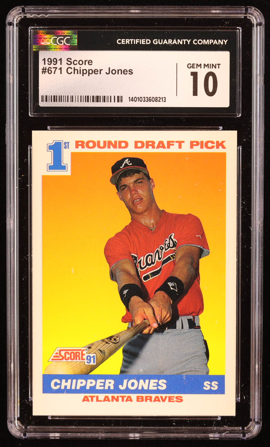 Chipper Jones 1991 Score #671 RC (CGC 10) | Pristine Auction