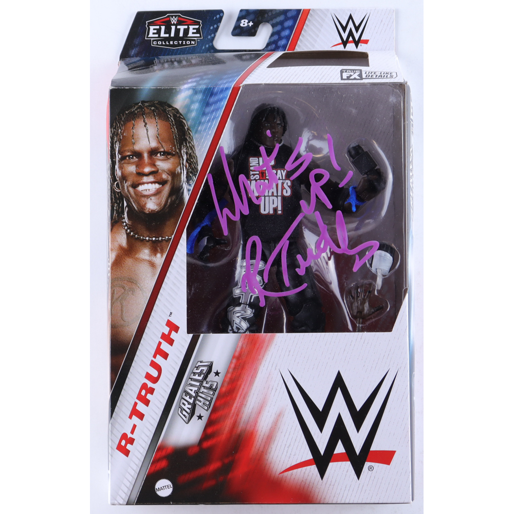 R-Truth Signed WWE Elite Collection Action Figure Inscribed 