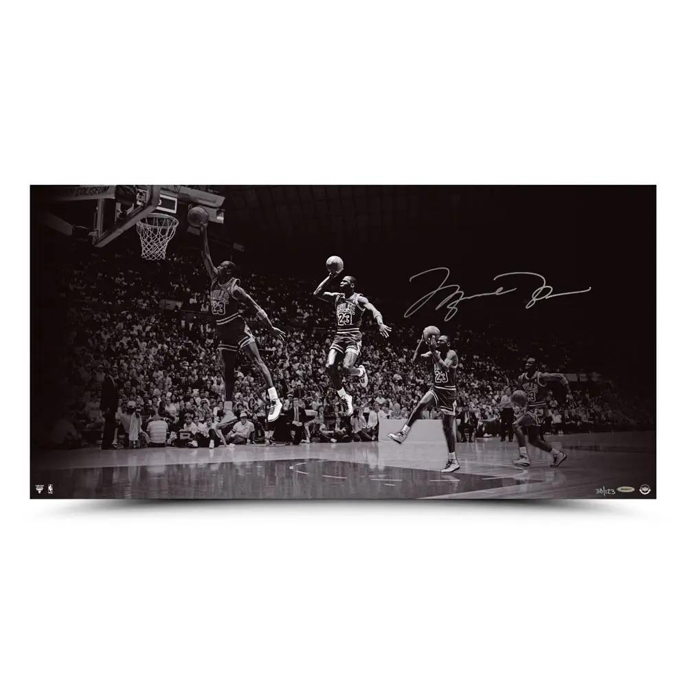 Michael Jordan Signed LE "Liftoff" Bulls 18x36 Photo (UDA) at PristineAuction.com Michael Jordan Signed LE "Liftoff" Bulls 18x36 Photo (UDA) at PristineAuction.com