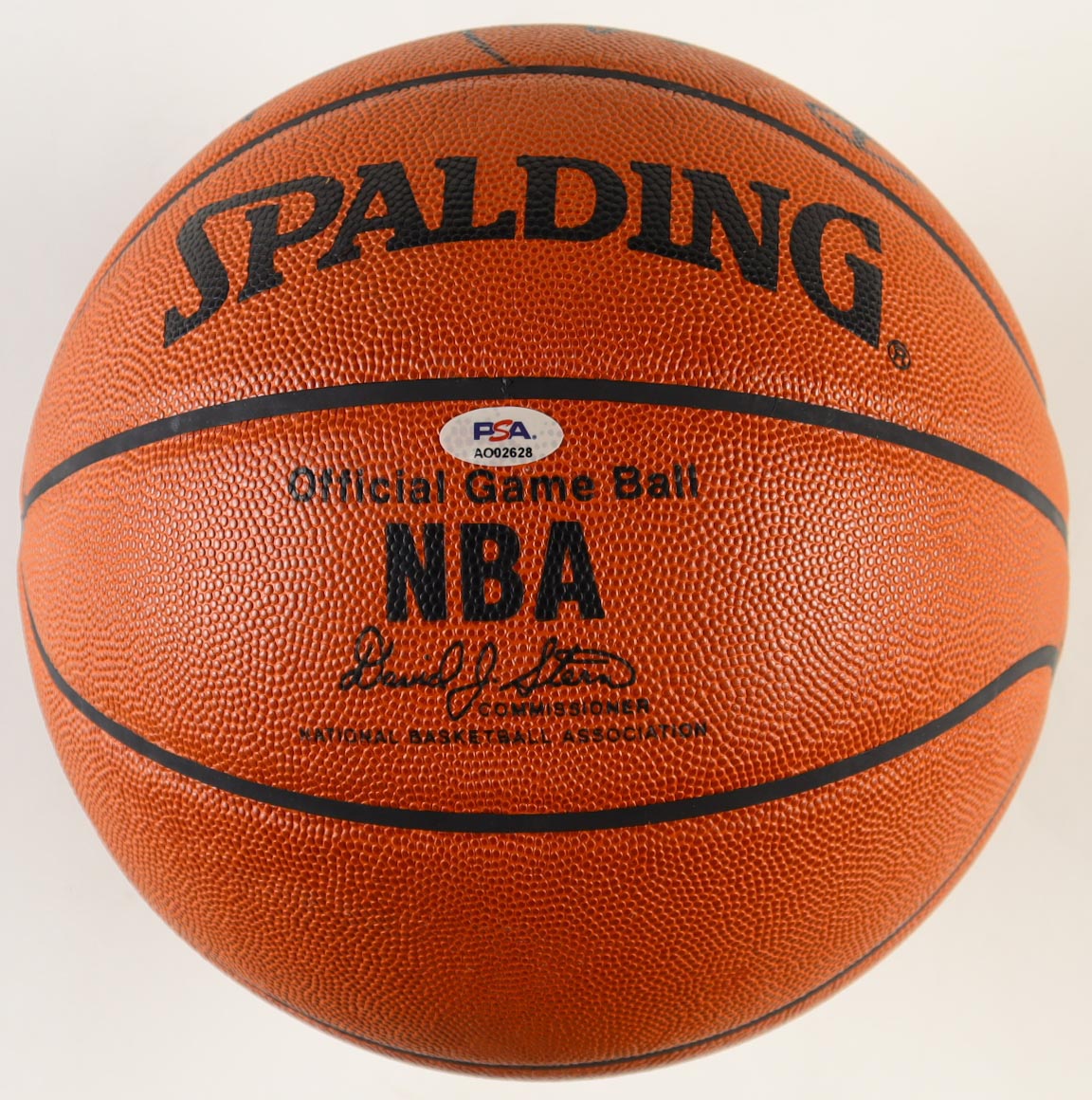 "Basketball Hall Of Famers" Spalding Basketball With Wood Display Stand Signed By (8) With Bill Walton, K.C. Jones, Bob Kurland, Red Holzman (PSA) at PristineAuction.com "Basketball Hall Of Famers" Spalding Basketball With Wood Display Stand Signed By (8) With Bill Walton, K.C. Jones, Bob Kurland, Red Holzman (PSA) at PristineAuction.com