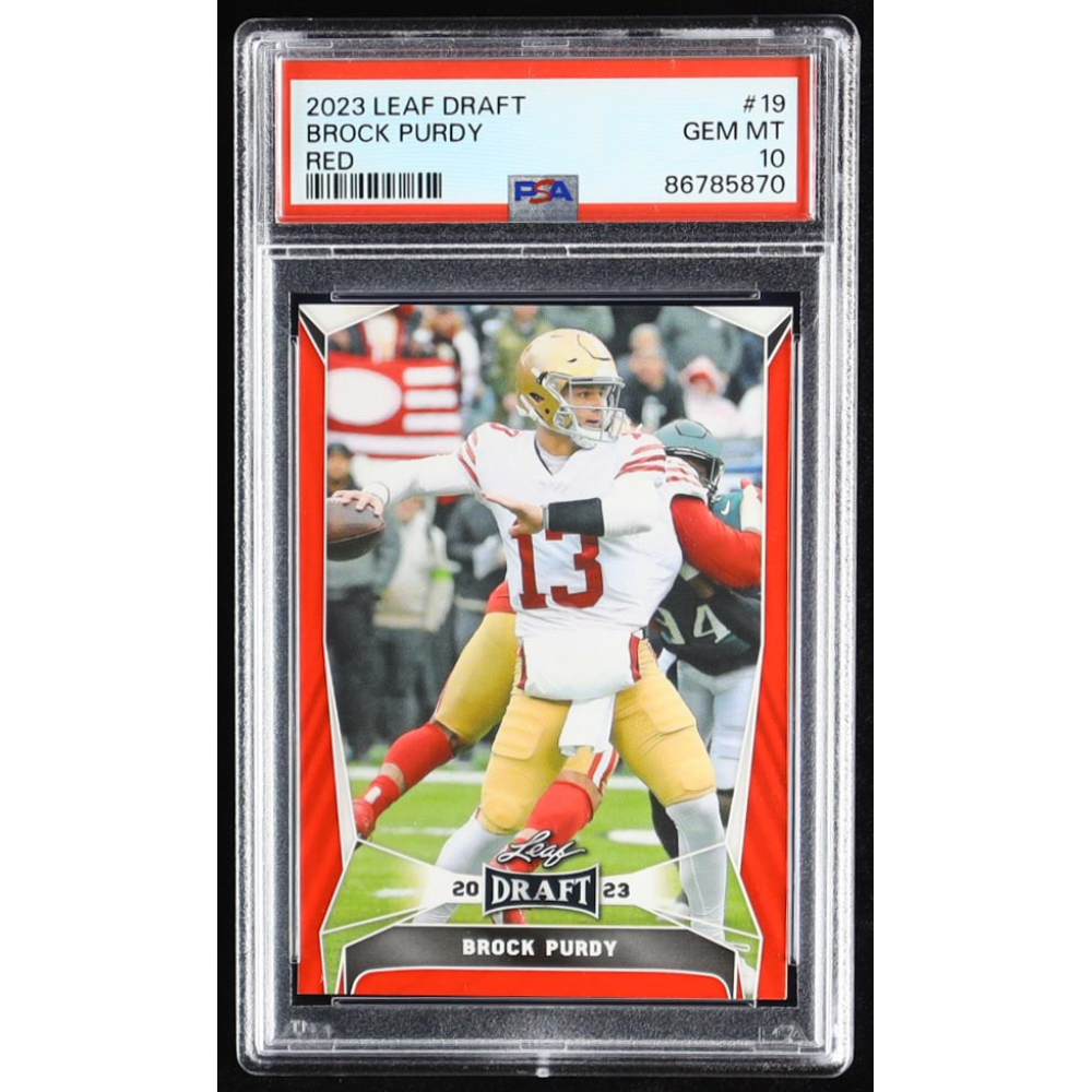 Brock Purdy 2023 Leaf Draft Red 19 Psa 10 Pristine Auction