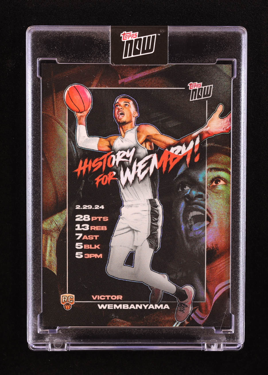 Victor Wembanyama 2023-24 Topps Now Victor Wembanyama #VW3 RC at PristineAuction.com Victor Wembanyama 2023-24 Topps Now Victor Wembanyama #VW3 RC at PristineAuction.com