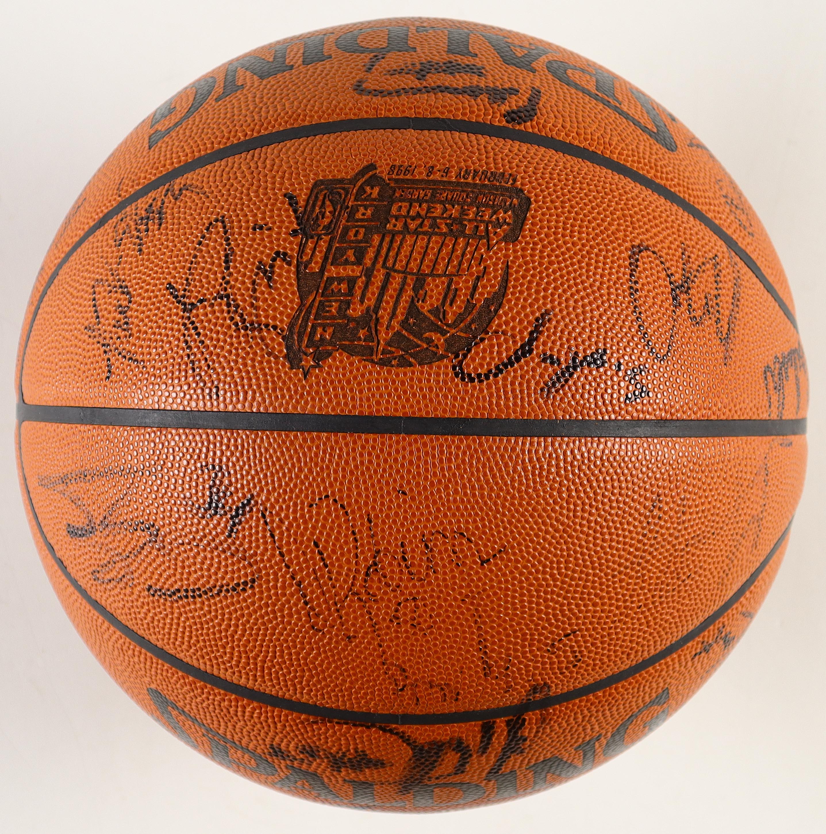 Michael Jordan, Kobe Bryant, Reggie Miller, Shaquille O'Neal, David Robinson, Tim Duncan | 1998 All-Star Game Official NBA Game Ball Signed By (32) (JSA) at PristineAuction.com Michael Jordan, Kobe Bryant, Reggie Miller, Shaquille O'Neal, David Robinson, Tim Duncan | 1998 All-Star Game Official NBA Game Ball Signed By (32) (JSA) at PristineAuction.com