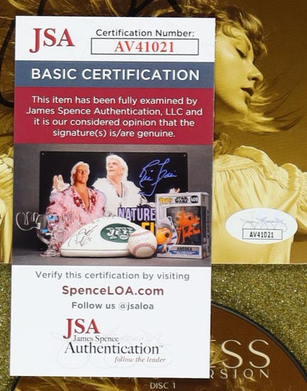 Taylor Swift Signed Custom Framed "Fearless: Taylor's Version" CD Album Insert Display With Disc (JSA) at PristineAuction.com Taylor Swift Signed Custom Framed "Fearless: Taylor's Version" CD Album Insert Display With Disc (JSA) at PristineAuction.com