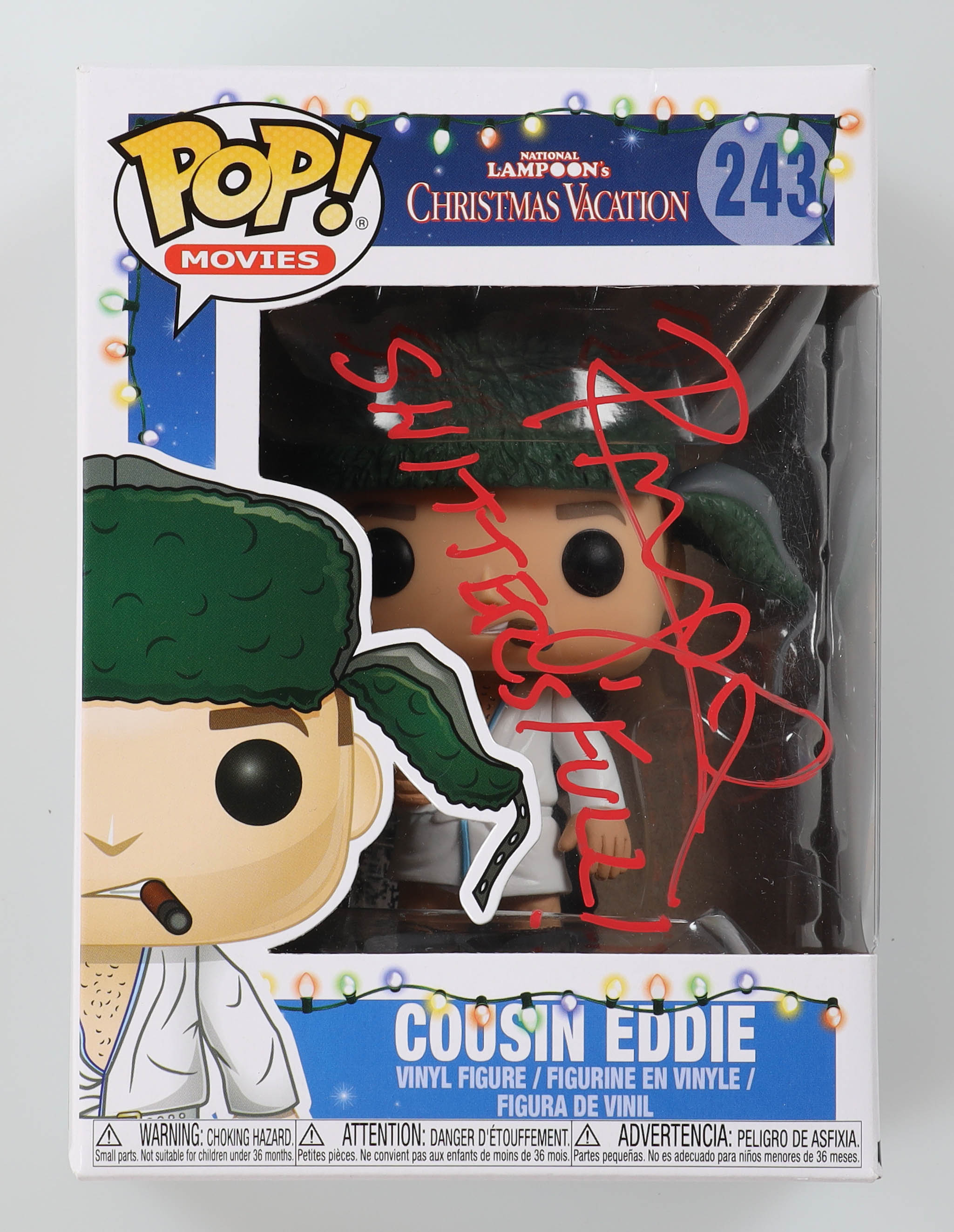 Randy Quaid Signed "National Lampoon's Christmas Vacation" #243 Cousin Eddie Funko Pop! Vinyl Figure Inscribed "Sh*tter's Full!" (Beckett) at PristineAuction.com Randy Quaid Signed "National Lampoon's Christmas Vacation" #243 Cousin Eddie Funko Pop! Vinyl Figure Inscribed "Sh*tter's Full!" (Beckett) at PristineAuction.com