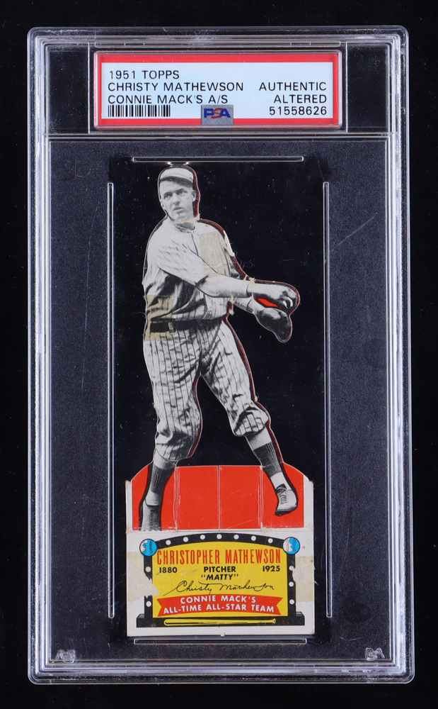 Christy Mathewson 1951 Topps Connie Mack's All-Stars #8 (PSA Authentic) (Altered) at PristineAuction.com Christy Mathewson 1951 Topps Connie Mack's All-Stars #8 (PSA Authentic) (Altered) at PristineAuction.com