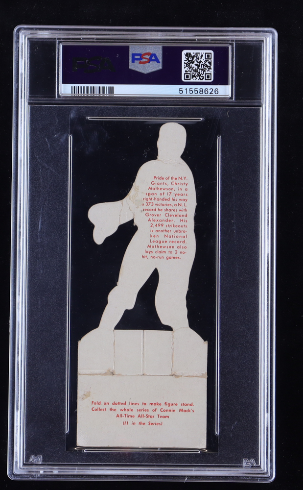 Christy Mathewson 1951 Topps Connie Mack's All-Stars #8 (PSA Authentic) (Altered) at PristineAuction.com Christy Mathewson 1951 Topps Connie Mack's All-Stars #8 (PSA Authentic) (Altered) at PristineAuction.com