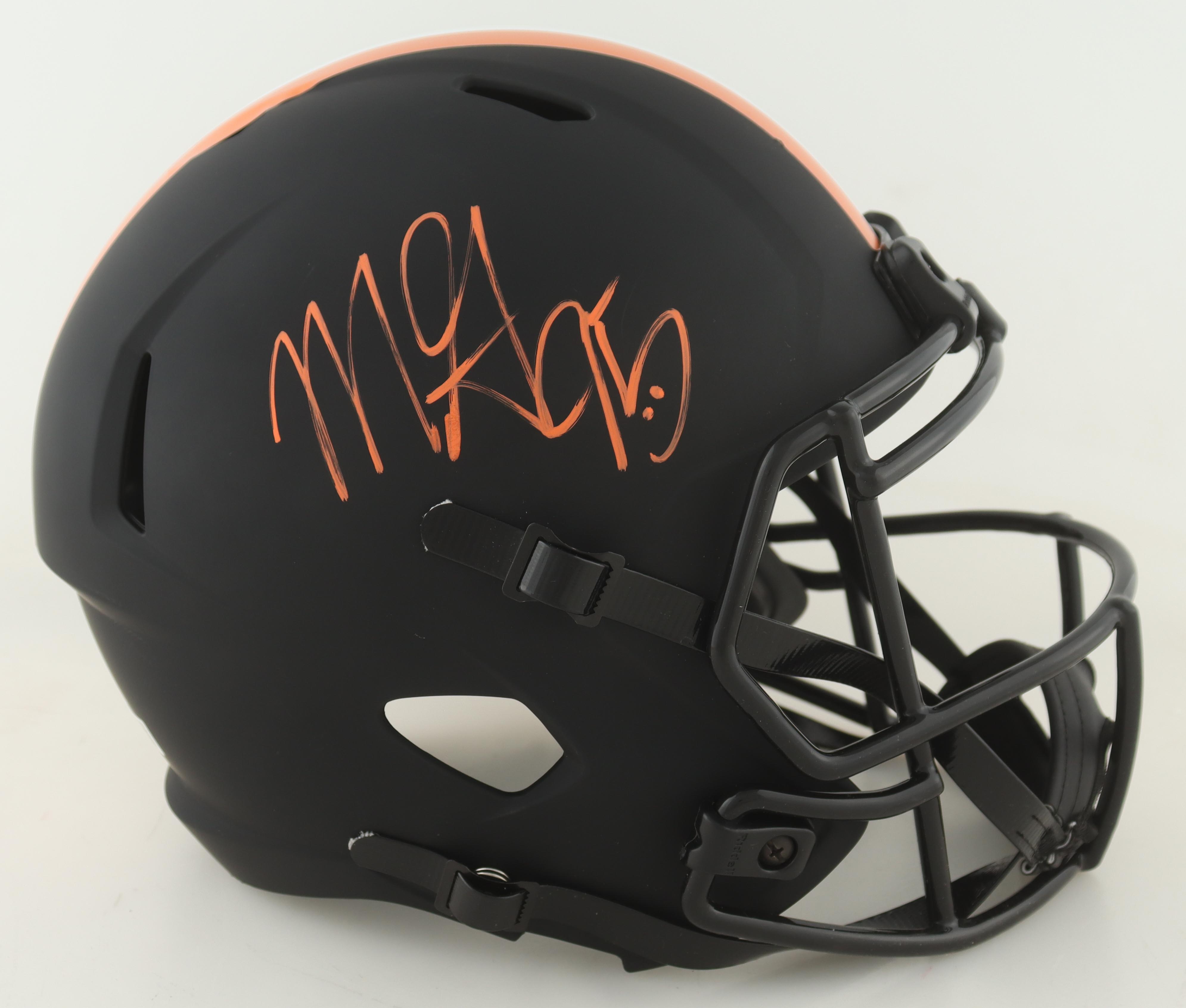 Myles Garrett Signed Browns Full-Size Eclipse Alternate Speed Helmet (Beckett) at PristineAuction.com Myles Garrett Signed Browns Full-Size Eclipse Alternate Speed Helmet (Beckett) at PristineAuction.com