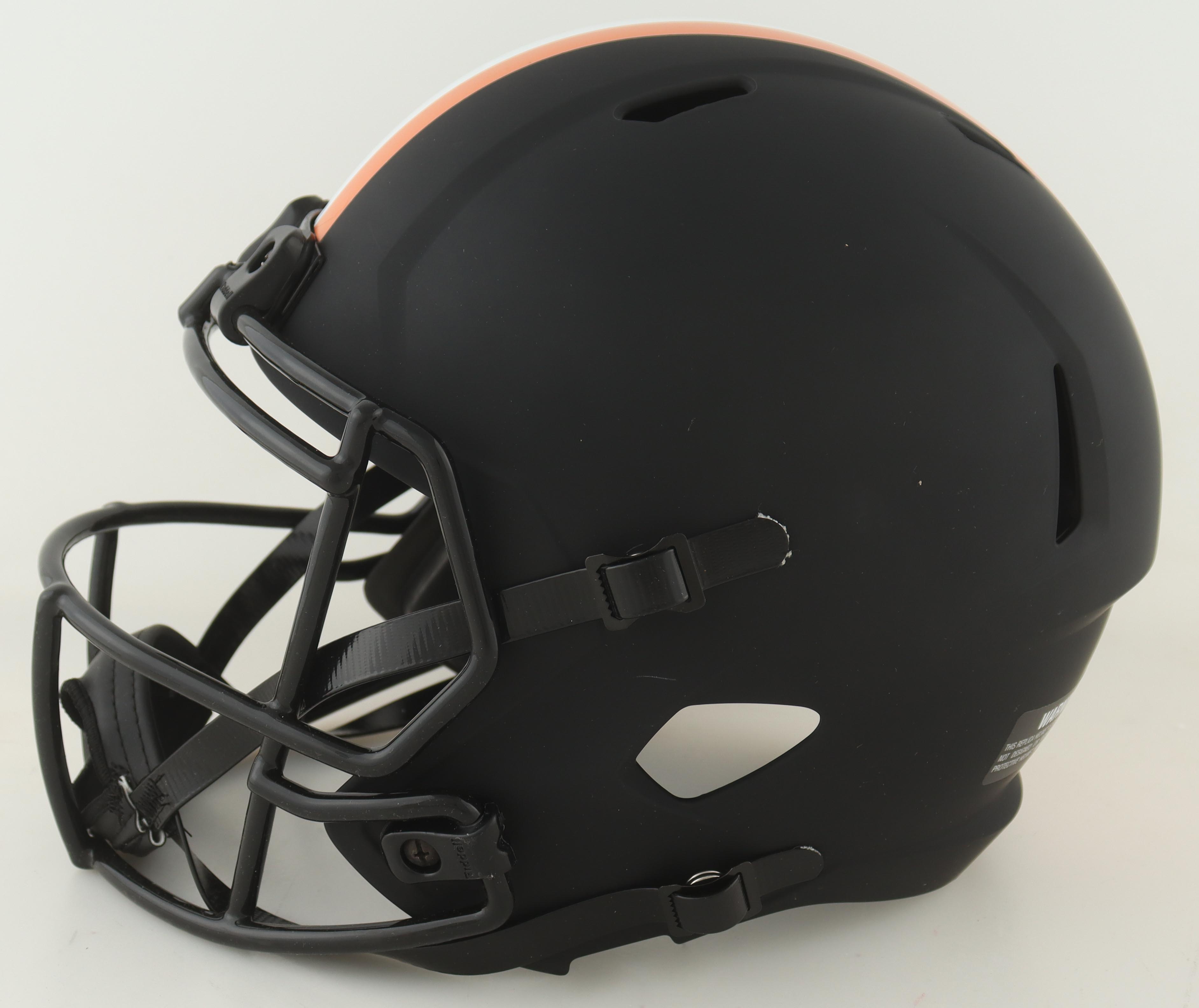 Myles Garrett Signed Browns Full-Size Eclipse Alternate Speed Helmet (Beckett) at PristineAuction.com Myles Garrett Signed Browns Full-Size Eclipse Alternate Speed Helmet (Beckett) at PristineAuction.com