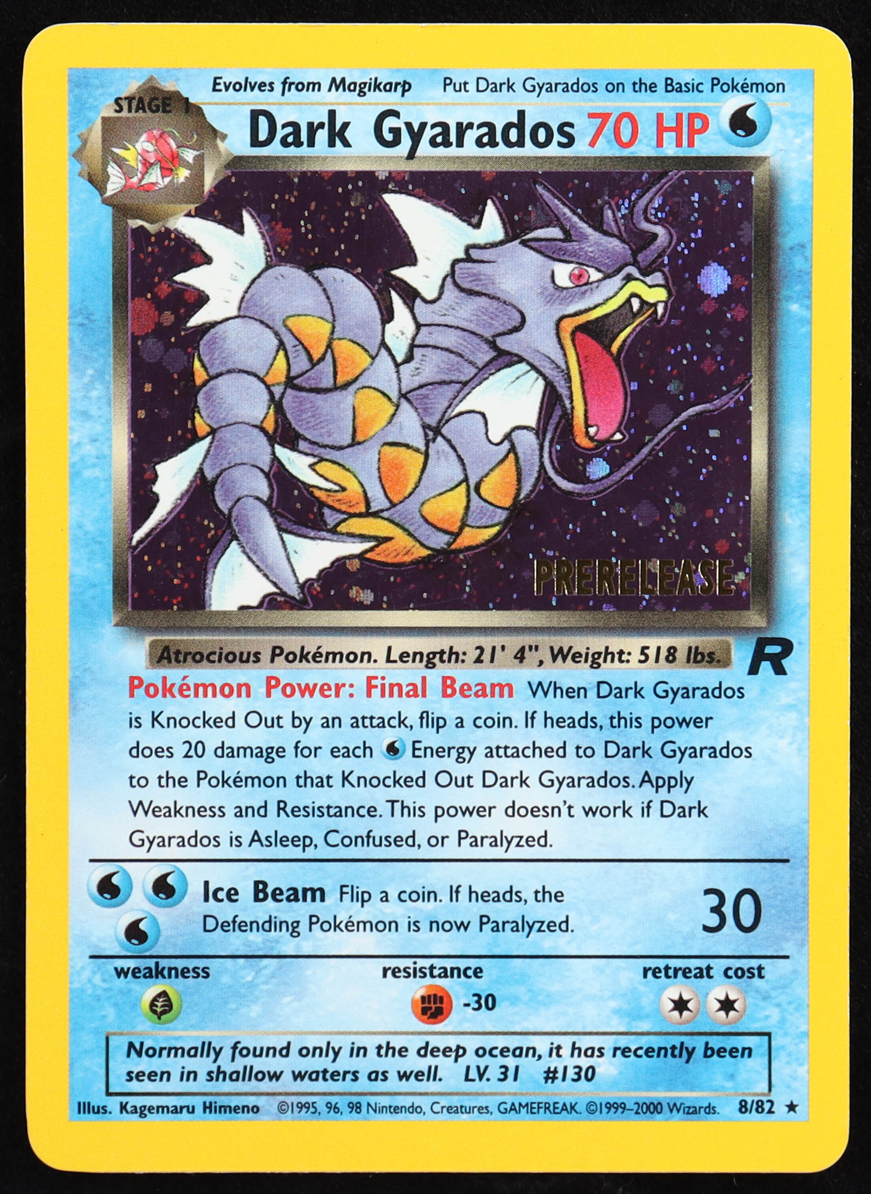 Dunkles Garados Team Rocket 8 Selten