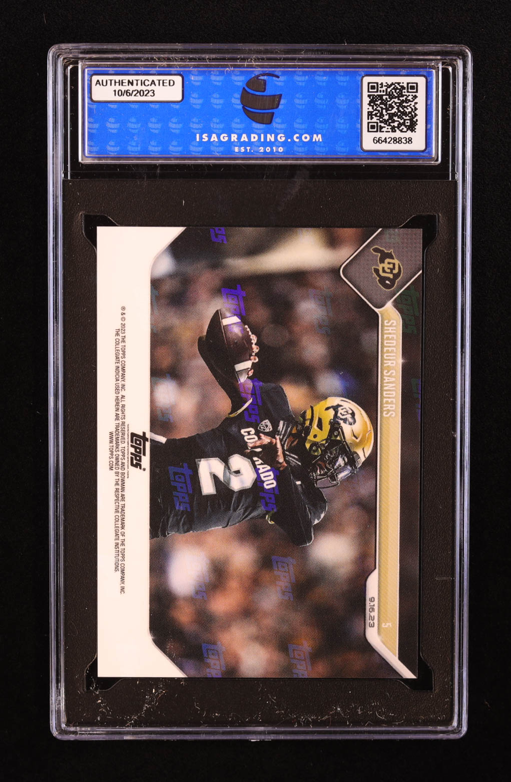 Shedeur Sanders 2023 Bowman University Now #5 RC (ISA 10) at PristineAuction.com Shedeur Sanders 2023 Bowman University Now #5 RC (ISA 10) at PristineAuction.com