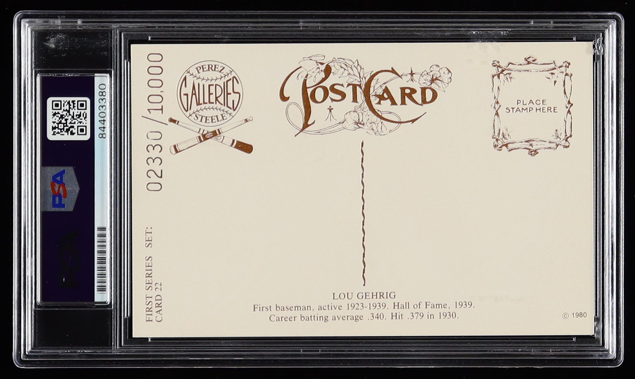 Lou Gehrig Signed Postcard (PSA) at PristineAuction.com Lou Gehrig Signed Postcard (PSA) at PristineAuction.com