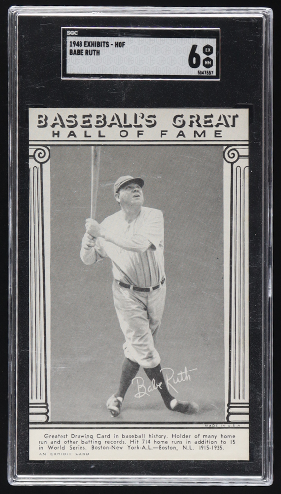 Babe Ruth 1948 Exhibit Hall of Fame #25A (SGC 7) | Pristine Auction