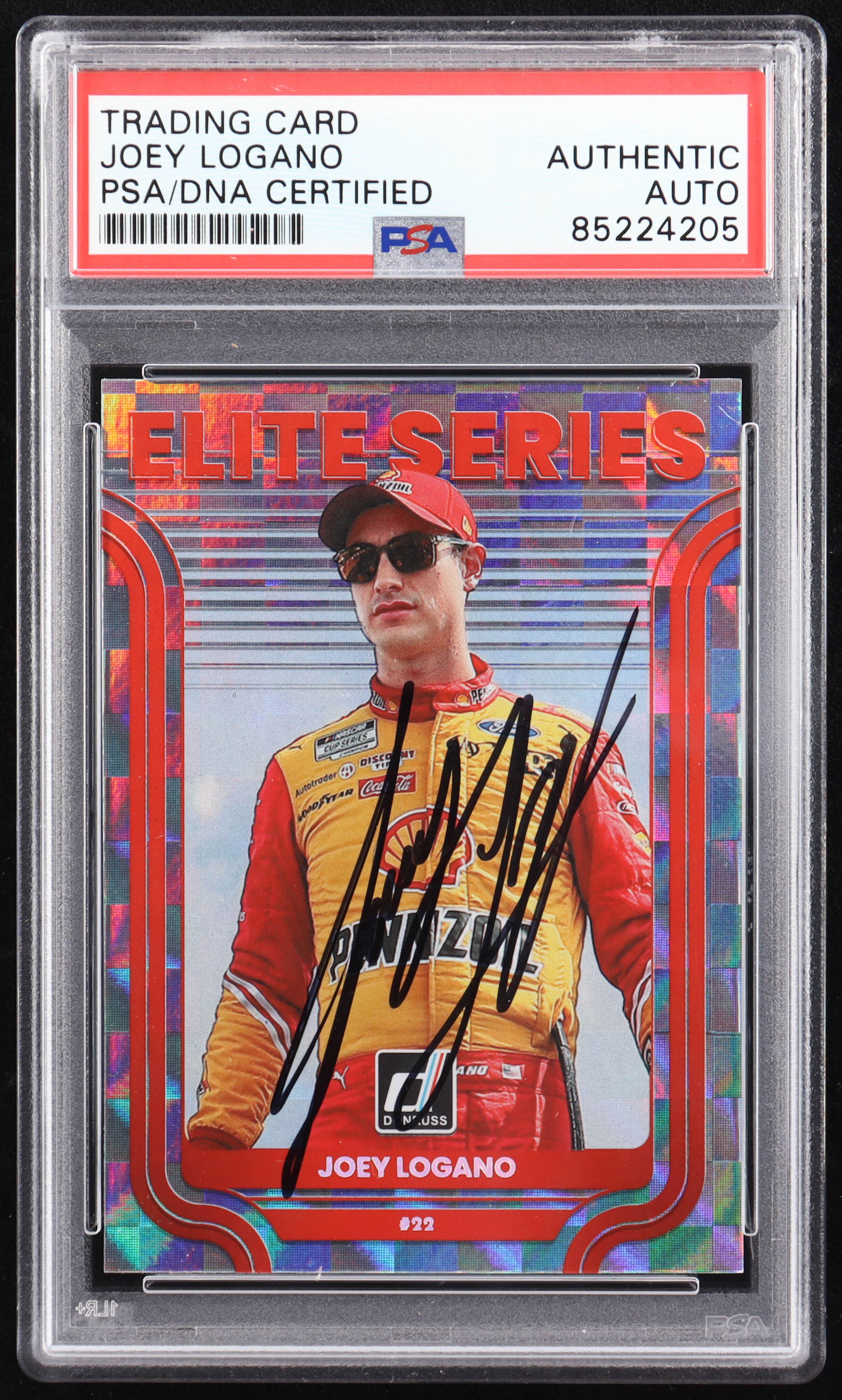 Joey Logano Signed 2023 Donruss Elite Series Checkers #2 (PSA) at PristineAuction.com Joey Logano Signed 2023 Donruss Elite Series Checkers #2 (PSA) at PristineAuction.com