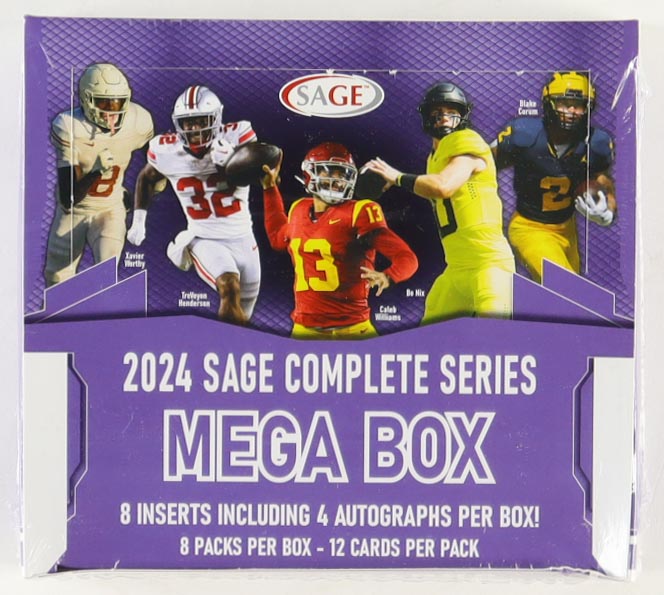 2024 Sage Complete Series Football Mega Box with (8) Packs at PristineAuction.com 2024 Sage Complete Series Football Mega Box with (8) Packs at PristineAuction.com