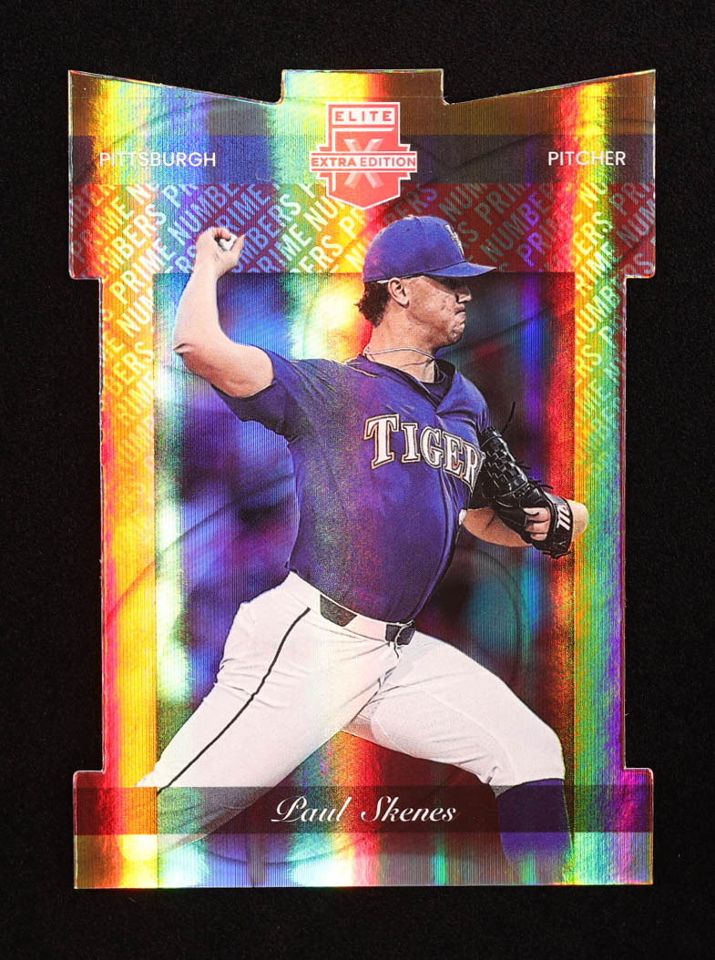 Paul Skenes 2023 Elite Extra Edition Prime Numbers A Die-Cut #160 RC #17/200 at PristineAuction.com Paul Skenes 2023 Elite Extra Edition Prime Numbers A Die-Cut #160 RC #17/200 at PristineAuction.com