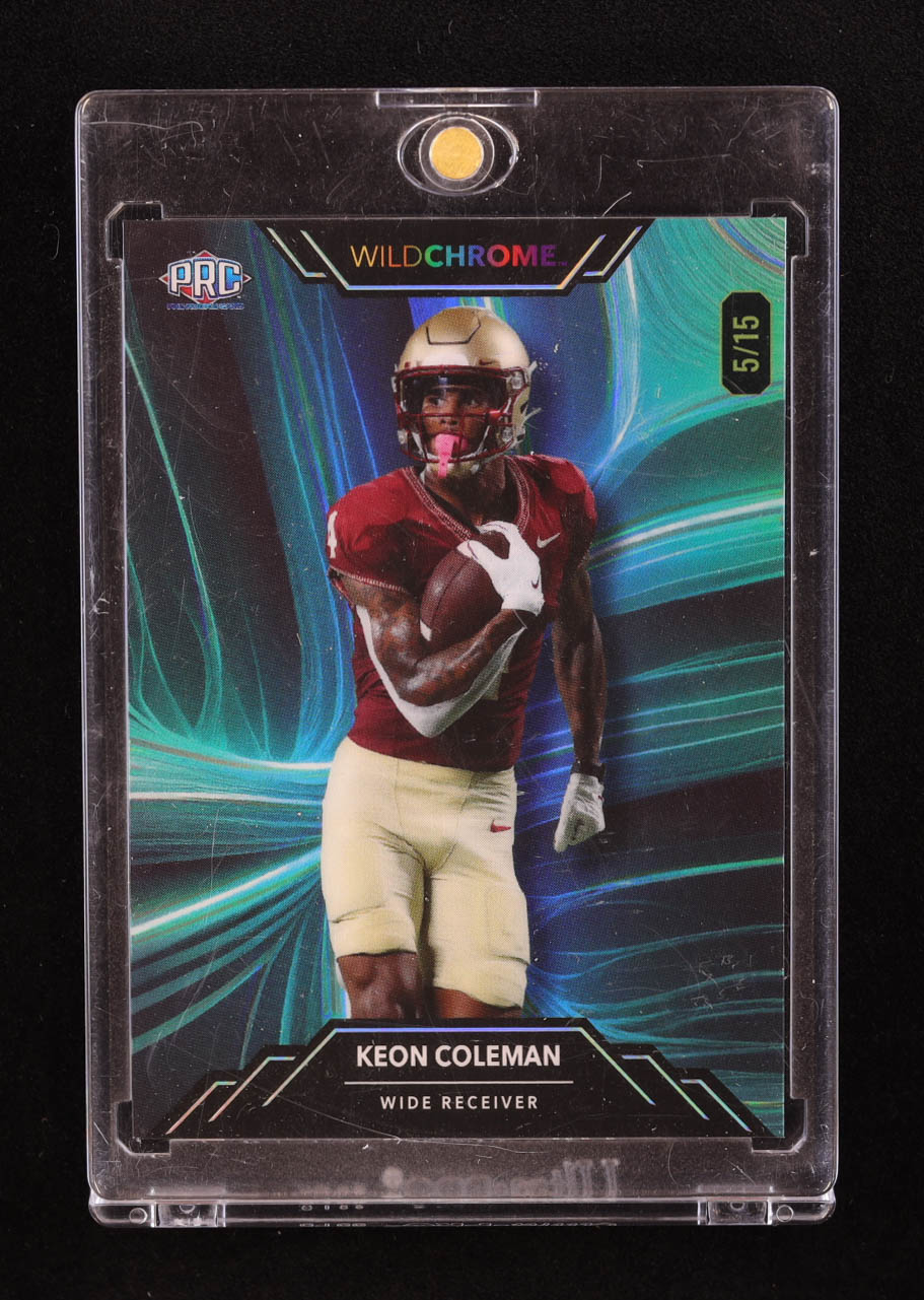 Keon Coleman 2023 Wild Card Wildchrome Teal Lava #WCPA #05/15 RC at PristineAuction.com Keon Coleman 2023 Wild Card Wildchrome Teal Lava #WCPA #05/15 RC at PristineAuction.com