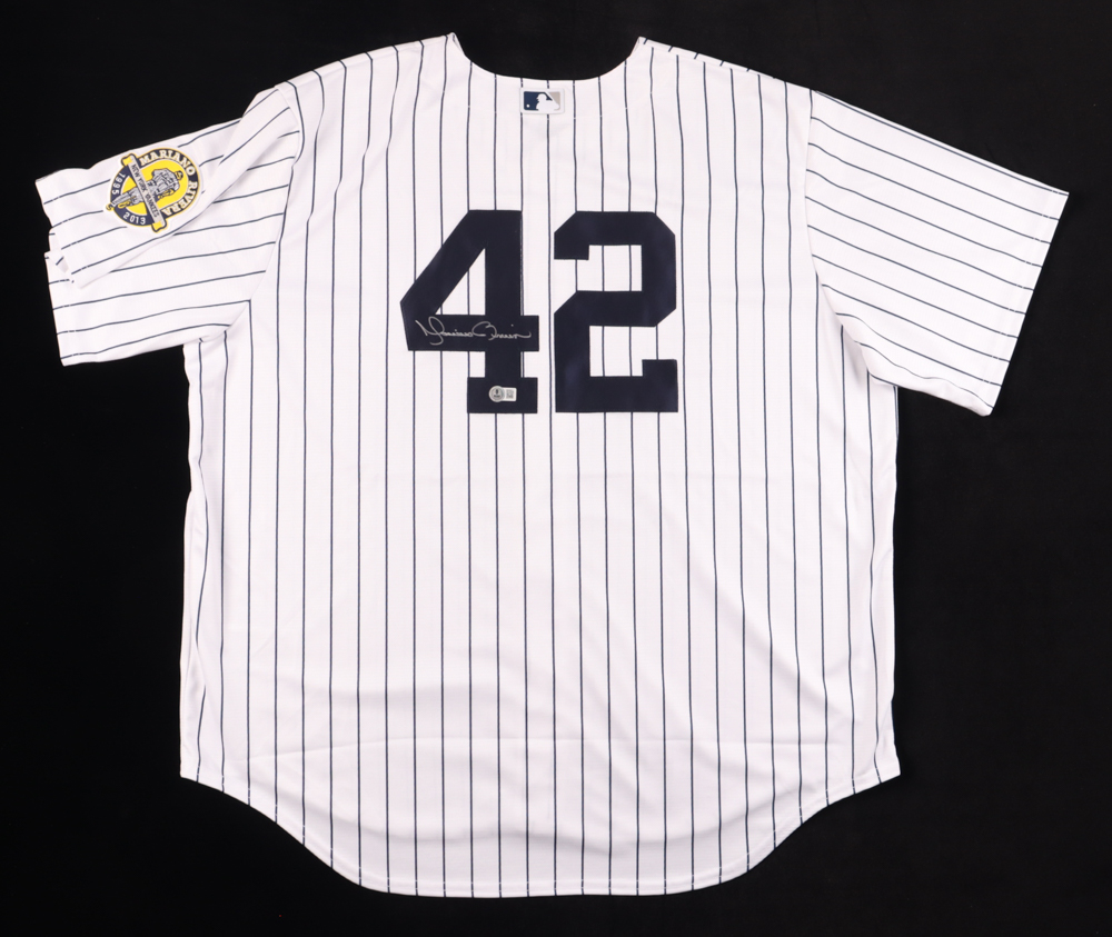 Mariano Rivera Signed Yankees Nike Jersey with 2013 Commemorative Rivera Patch (Beckett) at PristineAuction.com Mariano Rivera Signed Yankees Nike Jersey with 2013 Commemorative Rivera Patch (Beckett) at PristineAuction.com