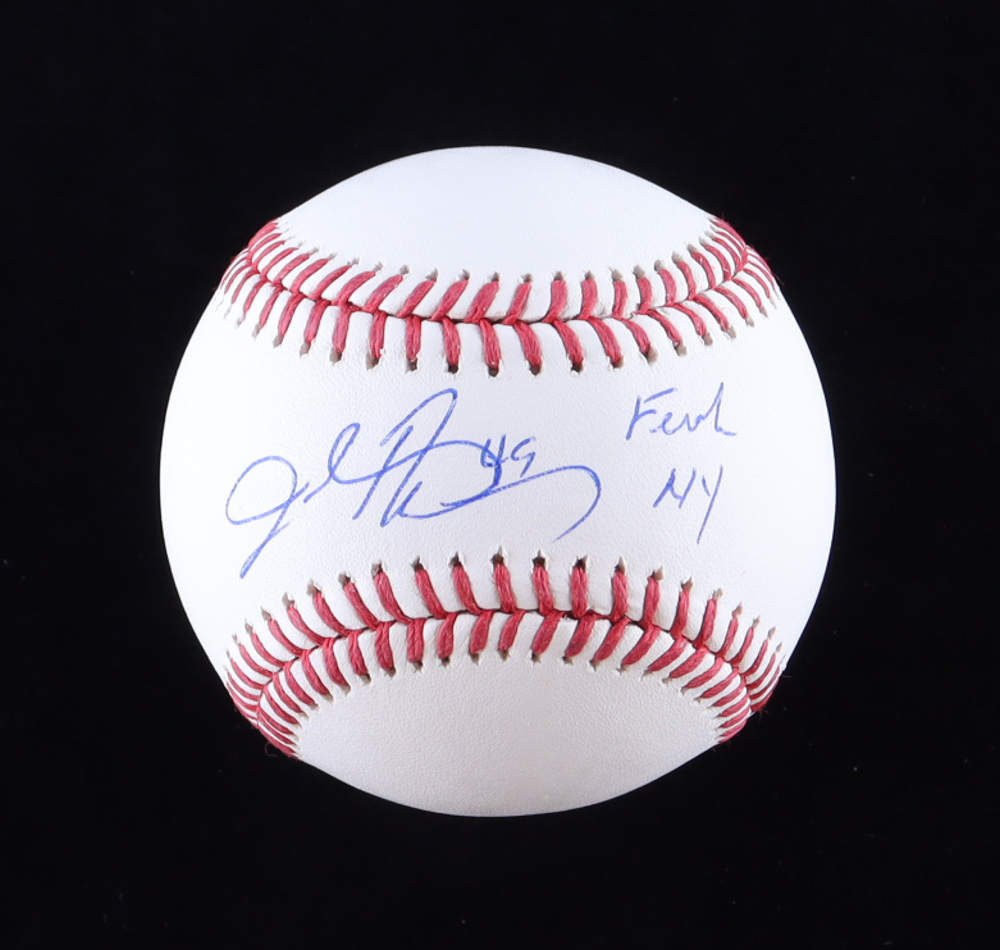 John Rocker Signed OML Baseball Inscribed "F*** NY!" (JSA) at PristineAuction.com John Rocker Signed OML Baseball Inscribed "F*** NY!" (JSA) at PristineAuction.com