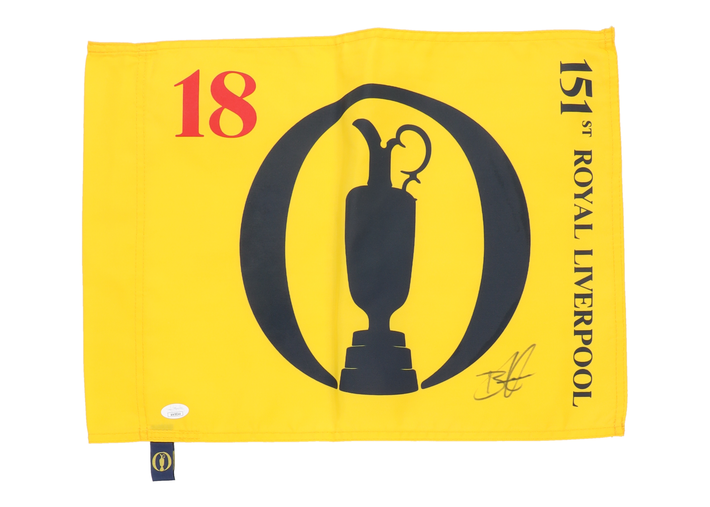 Brian Harman Signed 2023 British Open Pin Flag (JSA) at PristineAuction.com Brian Harman Signed 2023 British Open Pin Flag (JSA) at PristineAuction.com