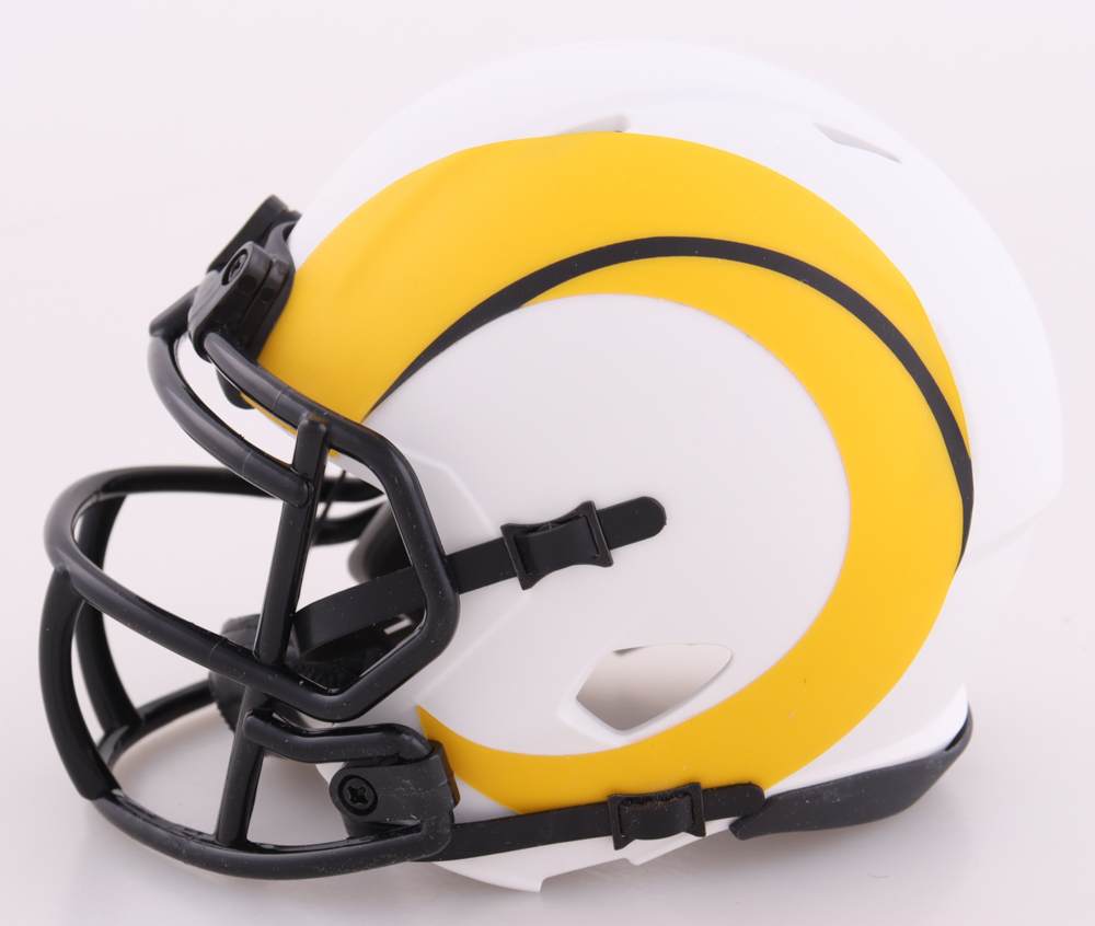 Rams Lunar Eclipse Alternate Speed Mini Helmet Signed By (4) With Kurt Warner, Torry Holt, Isaac Bruce & Marshall Faulk (Beckett) at PristineAuction.com Rams Lunar Eclipse Alternate Speed Mini Helmet Signed By (4) With Kurt Warner, Torry Holt, Isaac Bruce & Marshall Faulk (Beckett) at PristineAuction.com