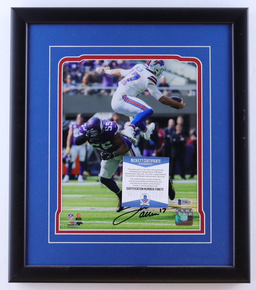 Josh Allen Signed Bills Custom Framed Photo Display (Beckett) at PristineAuction.com Josh Allen Signed Bills Custom Framed Photo Display (Beckett) at PristineAuction.com