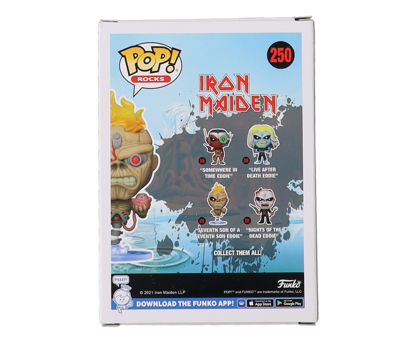 Derek Riggs Signed Iron Maiden #250 Somewhere In Time Eddie Funko Pop! Vinyl Figure with Hand-Drawn Sketch (JSA) at PristineAuction.com Derek Riggs Signed Iron Maiden #250 Somewhere In Time Eddie Funko Pop! Vinyl Figure with Hand-Drawn Sketch (JSA) at PristineAuction.com