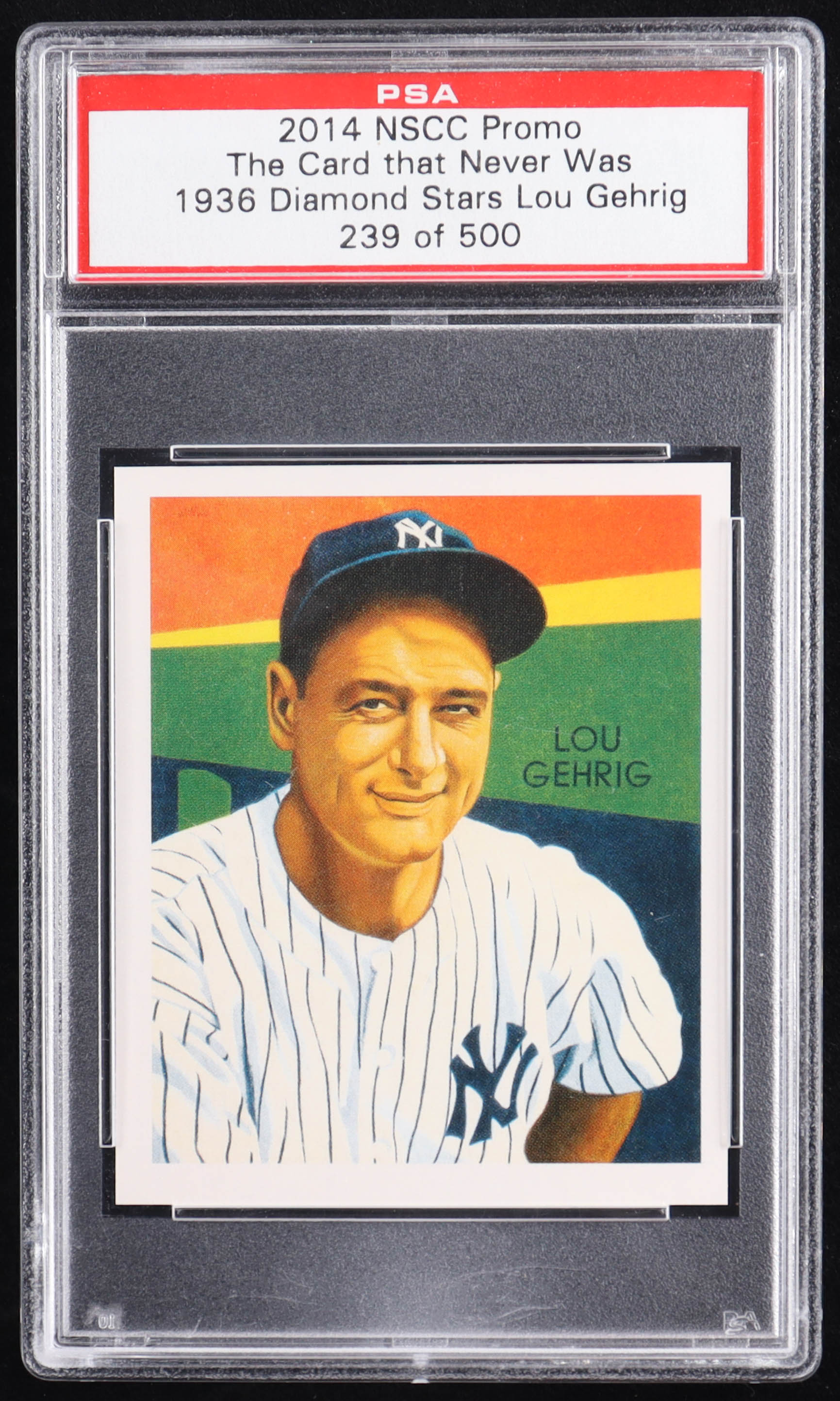 Lou Gehrig 2014 NSCC Promo The Card That Never Was / '36 Diamond Stars #111 (PSA Authentic) at PristineAuction.com Lou Gehrig 2014 NSCC Promo The Card That Never Was / '36 Diamond Stars #111 (PSA Authentic) at PristineAuction.com